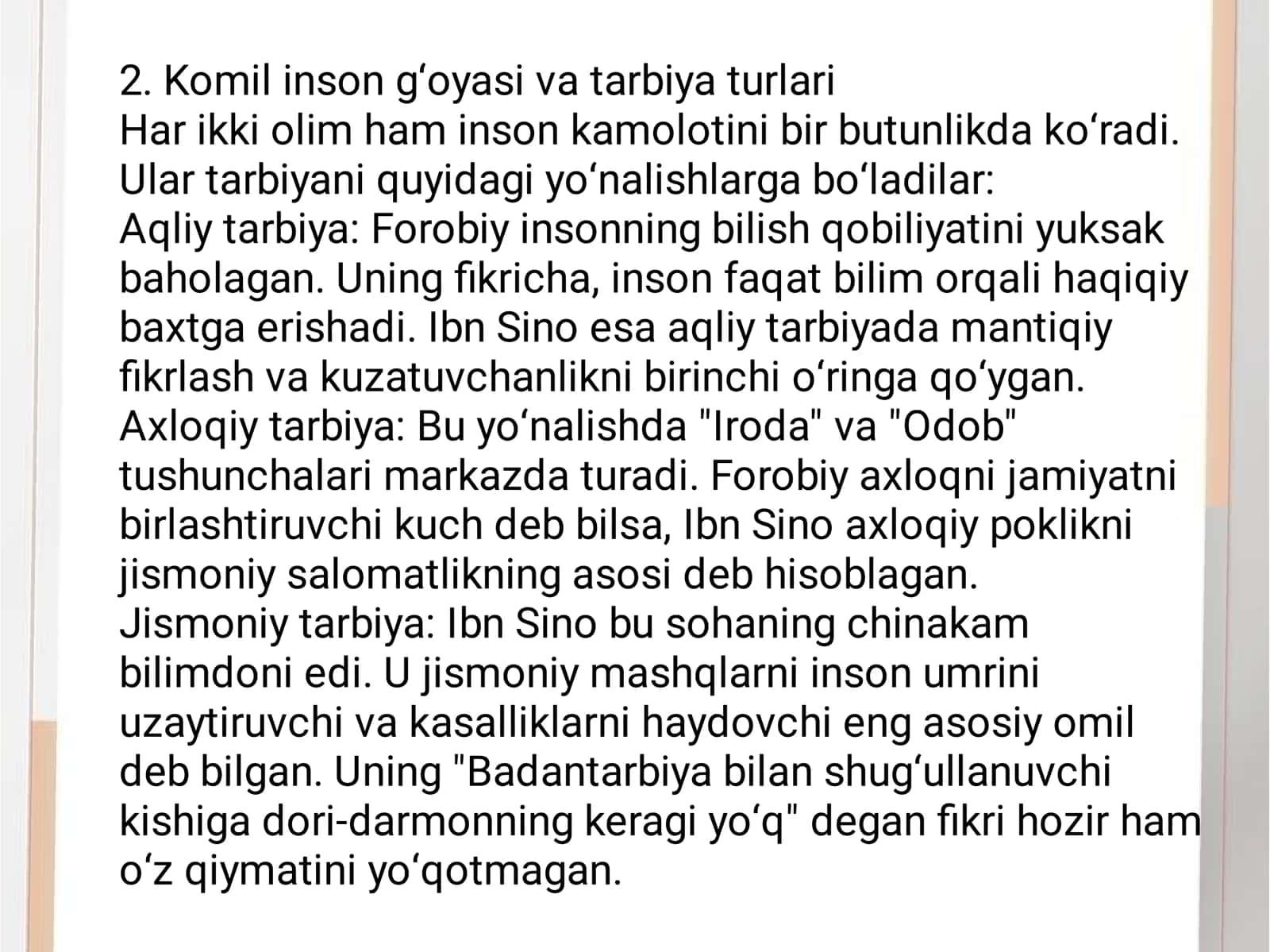Abu Nasr Forobiy va Abu Ali ibn Sino Pedagogik Merosi 3