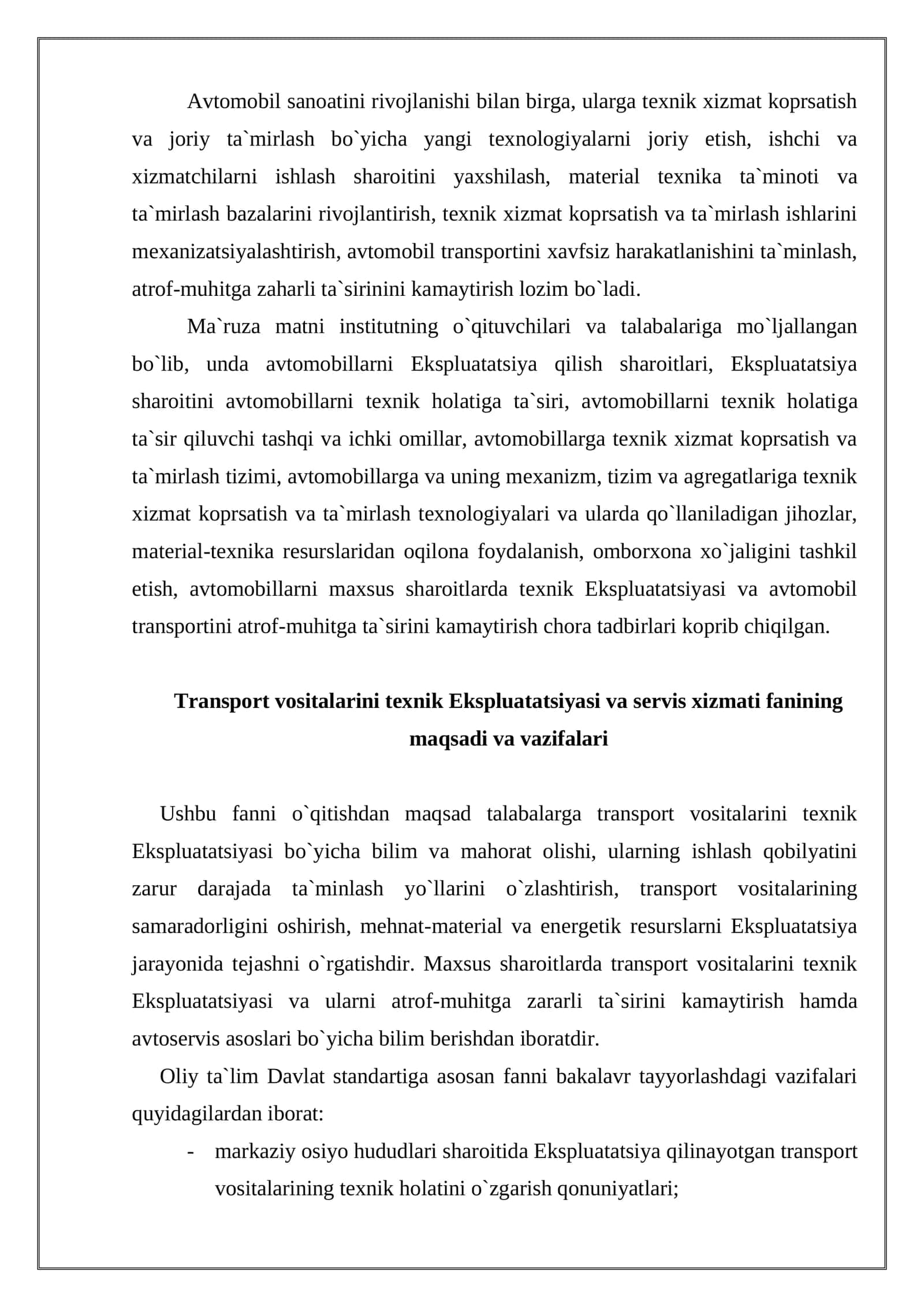 O’zbekiston respublikasi avtomobil yollarining rivojlanishi boyicha hukumat qarorlari va farmoishlarini organish 3