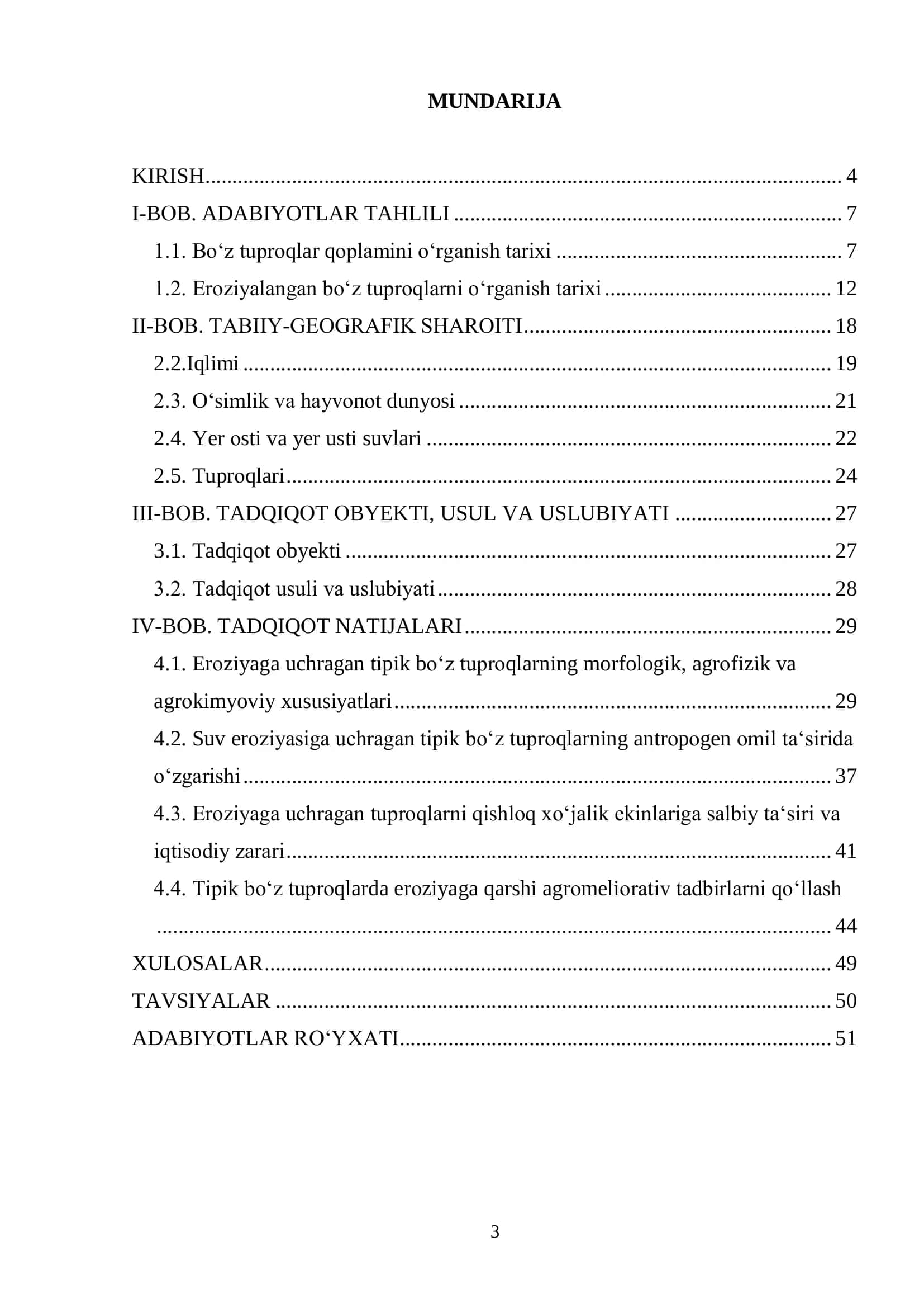 "Eroziyalangan tipik bo'z tuproqlarning xossalari va uni yaxshilash yo'llari" 3