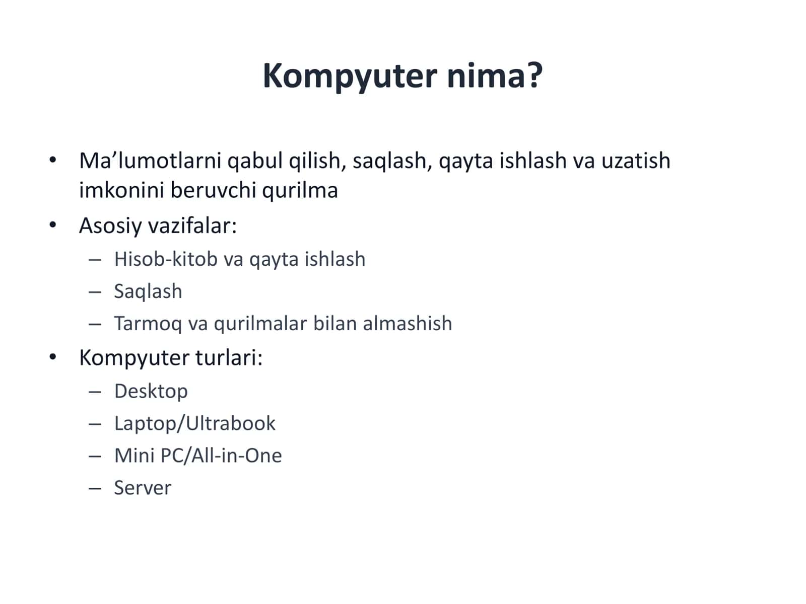 Kompyuter xususiyatlarini tahlil qilish 3