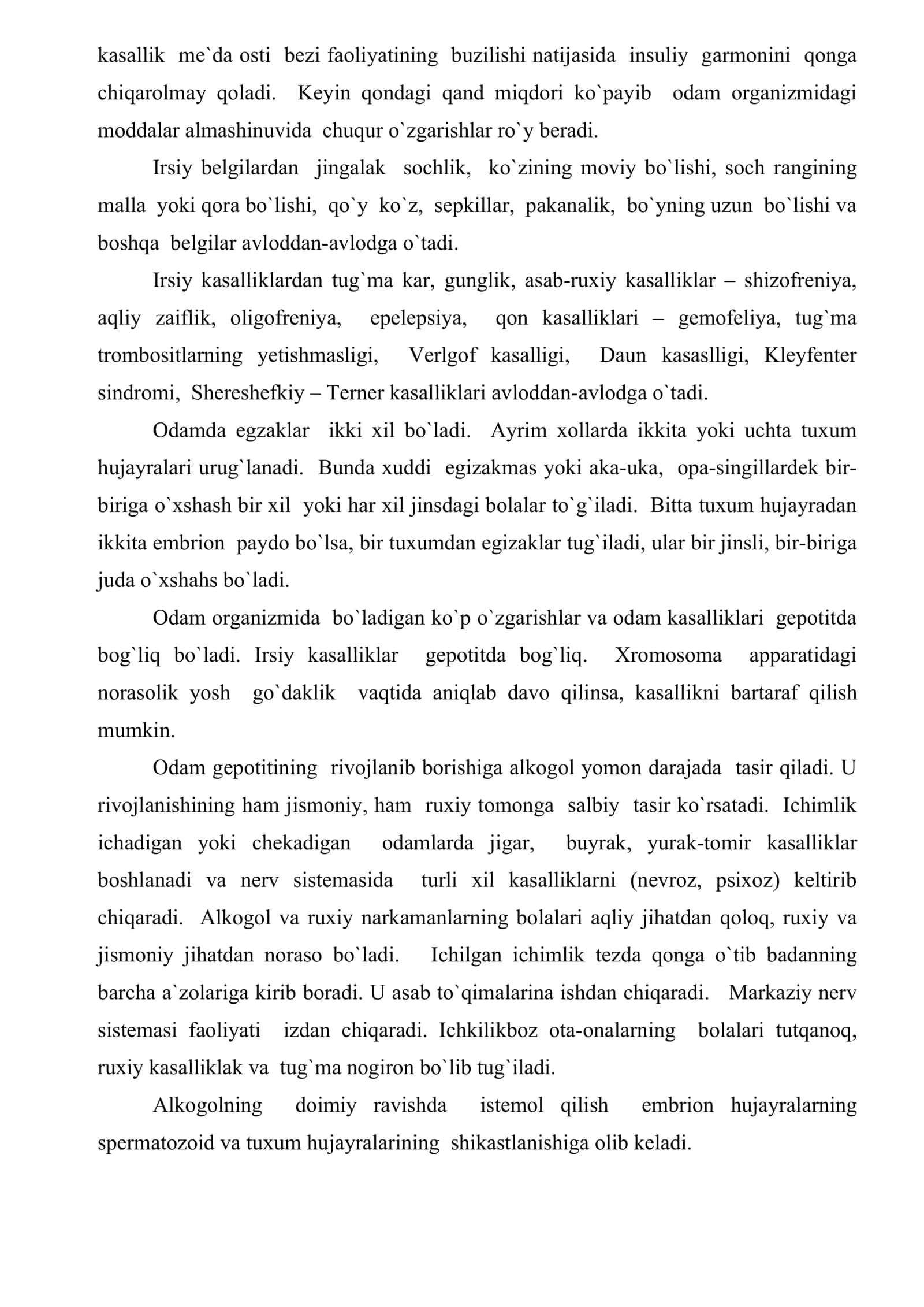 Irsiyat kasalligi. Jinsiy tarbiyaning aspektlari, doyali yordam tushunchasi 3