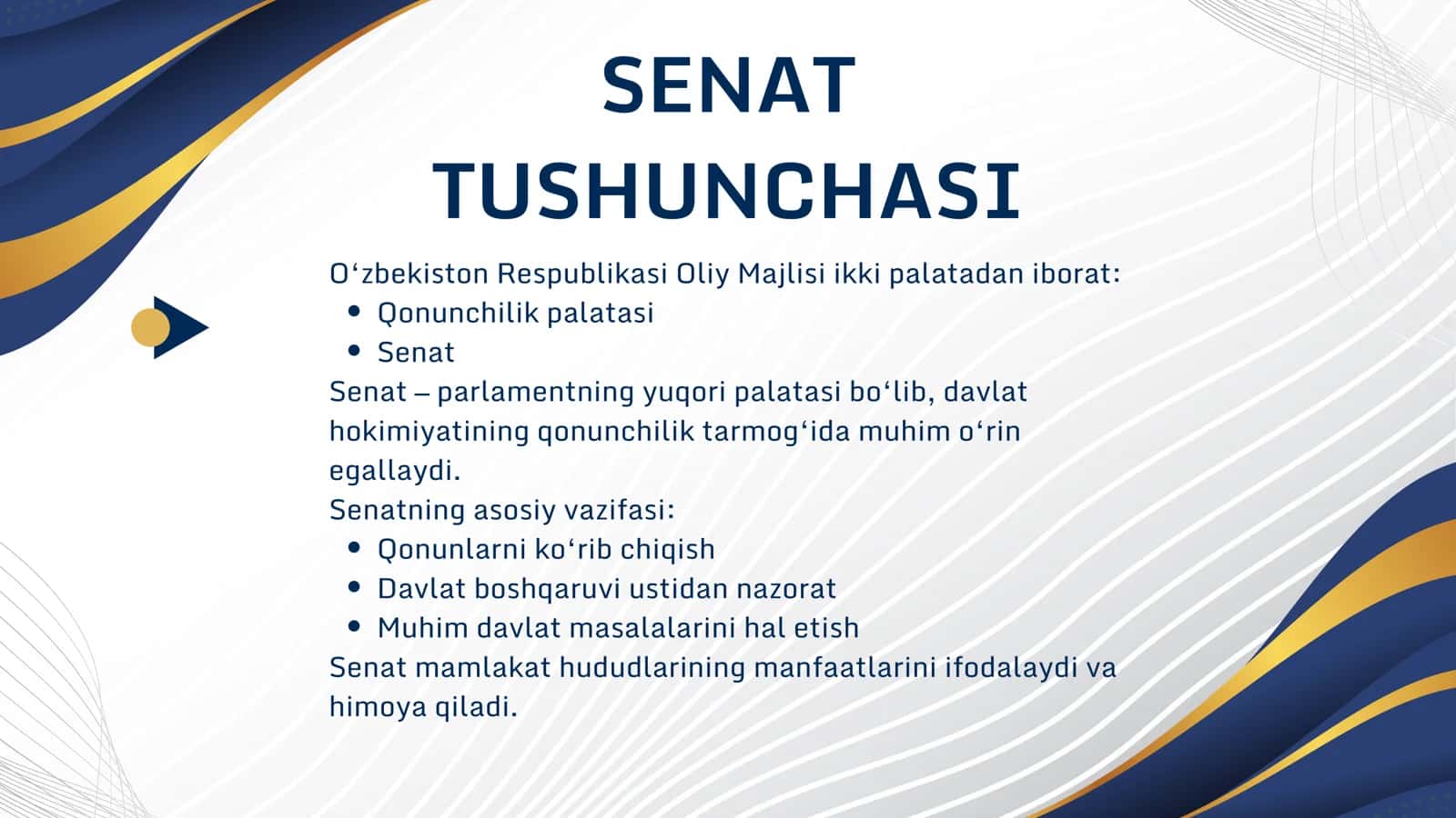 O‘ZBEKISTON RESPUBLIKASI OLIY MAJLISI SENATINING REGLAMENTI TO‘G‘RISIDA 3
