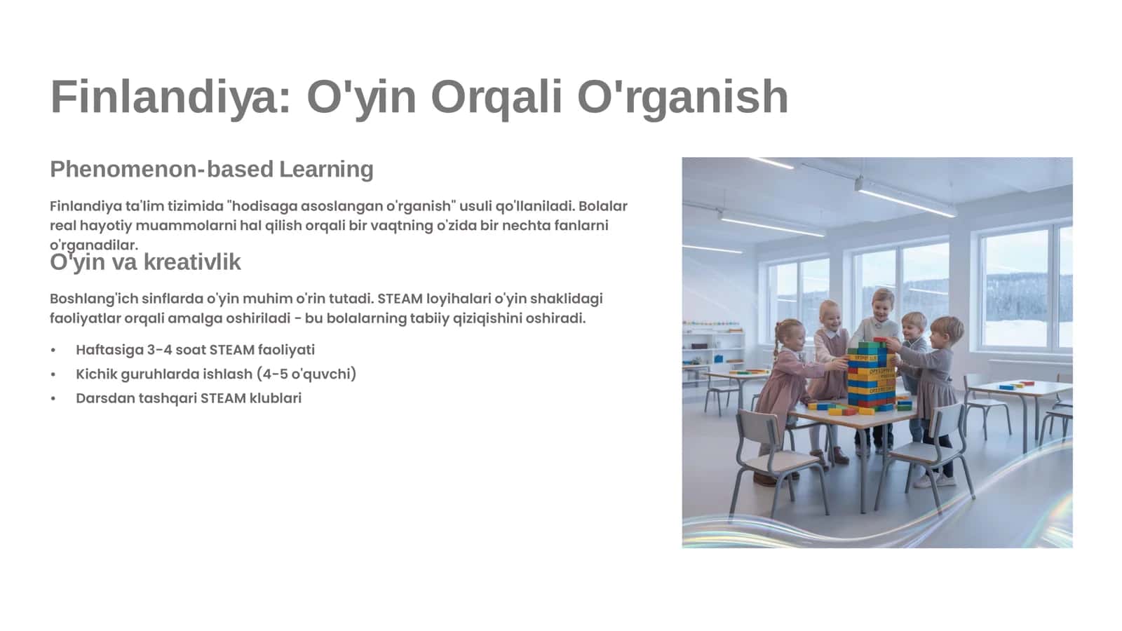 Boshlang‘ich sinflarda STEAM texnologiyasi asosida tashkil etishda xorijiy davlatlar tajribasi 3