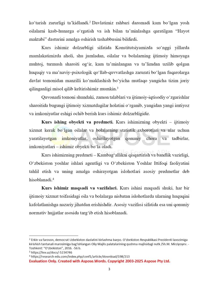 Turli toifadagi oilalar va bolalarga ijtimoiy xizmat koʻrsatish huquqini aniqlash 3