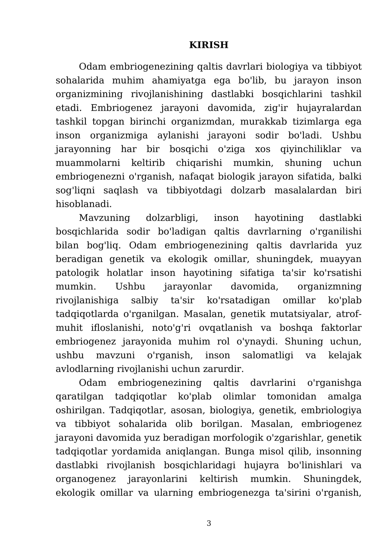 Odam embriogenezining qaltis davrlari 3