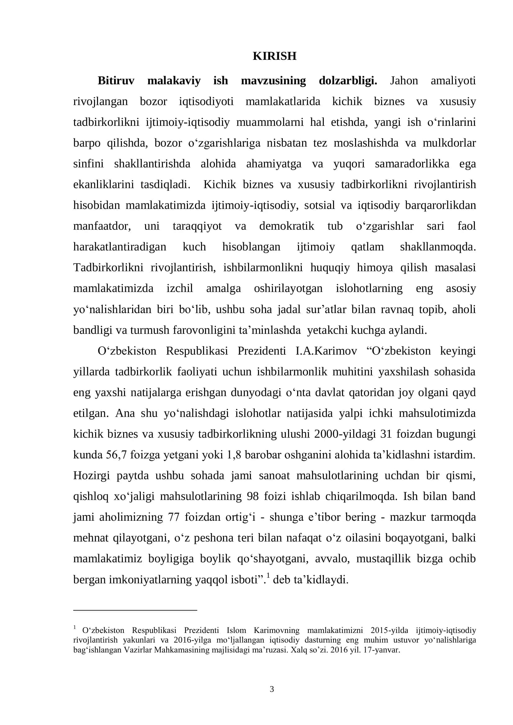 Kichik biznes va tadbirkorlikni tashkil etish va uni boshqarishning nazariy asoslari 3