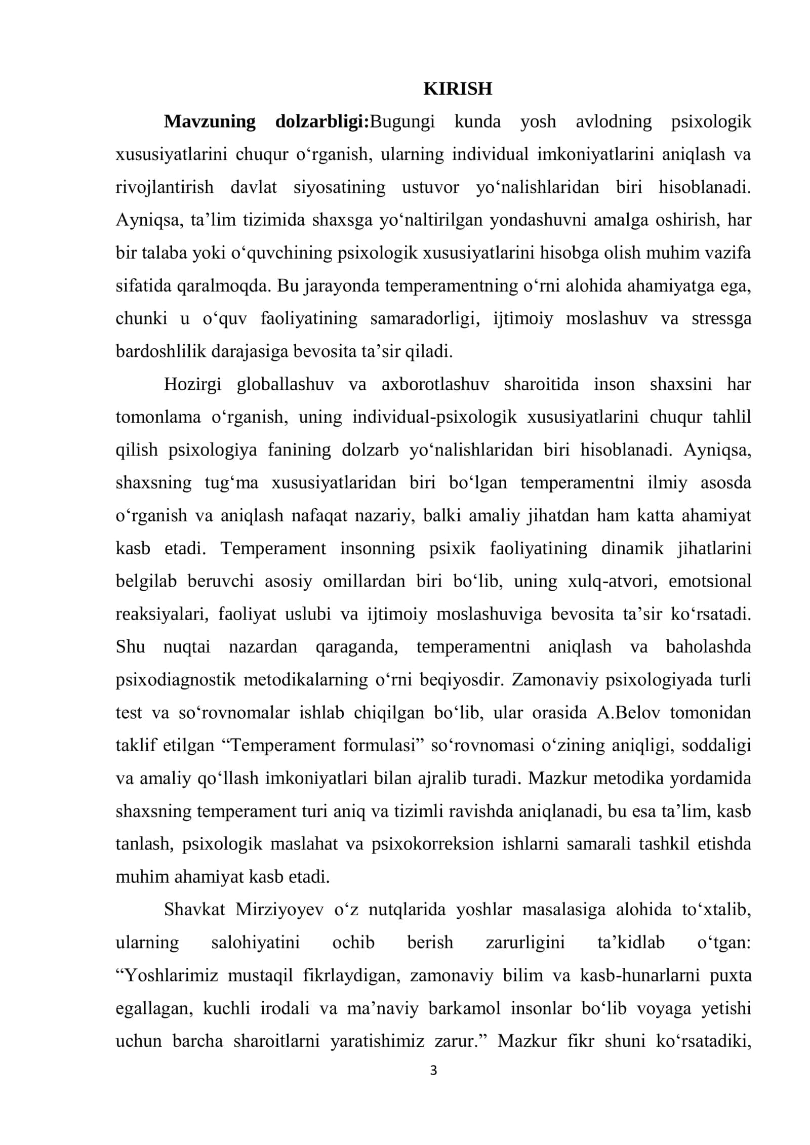 EKSPERIMENTAL PSIXOLOGIYA FANIDAN KURS ISHI 3