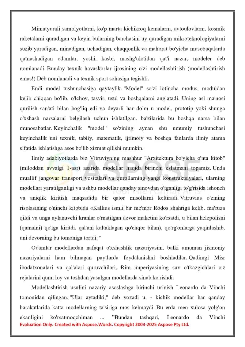 Harakatlanuvchi madel turlari va ularni yasash texnologiyasi. 3