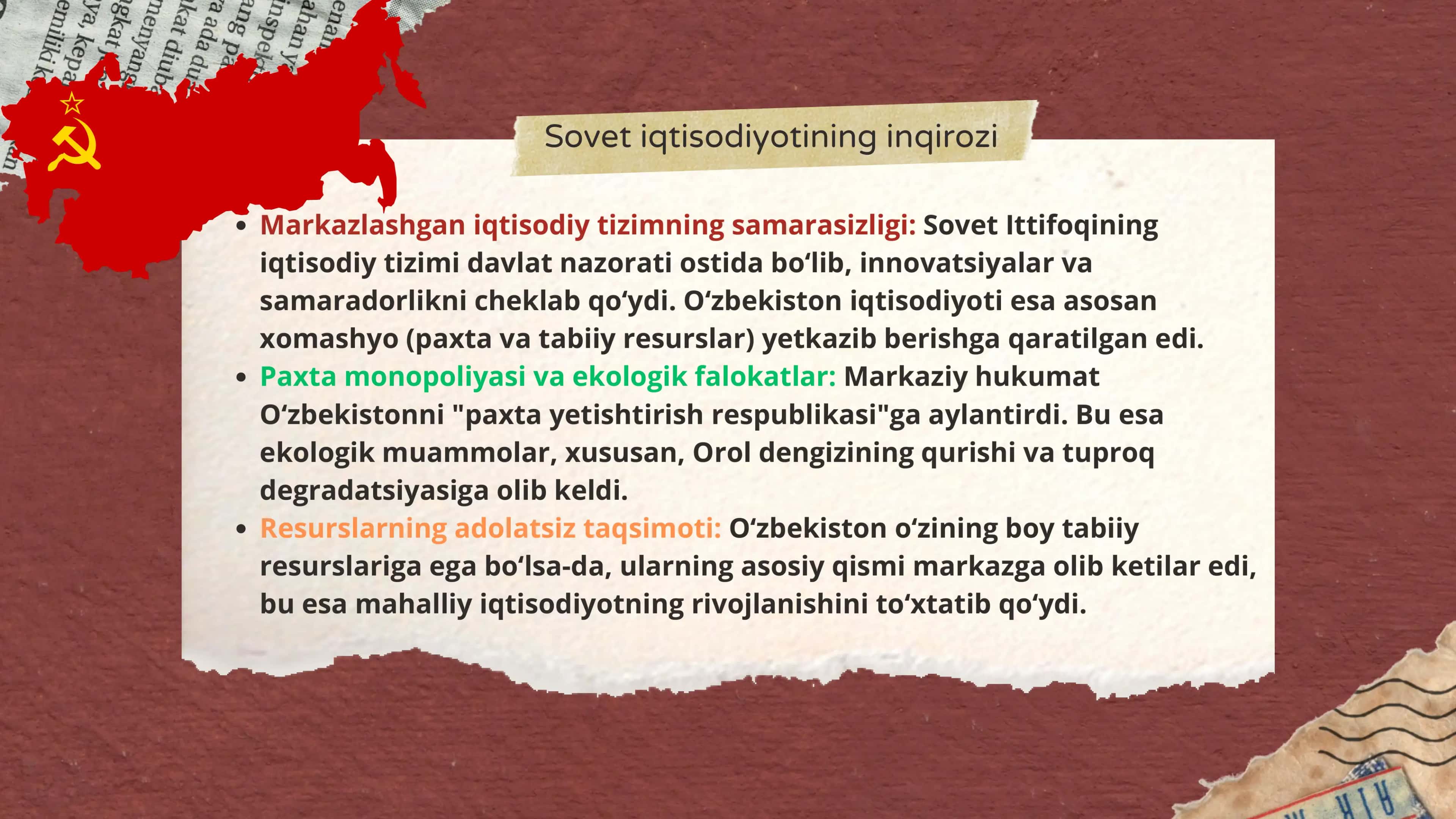O‘zbekiston Respublikasining mustaqillikka erishish jarayoni va qatlanishi tarixiy omillari. 3