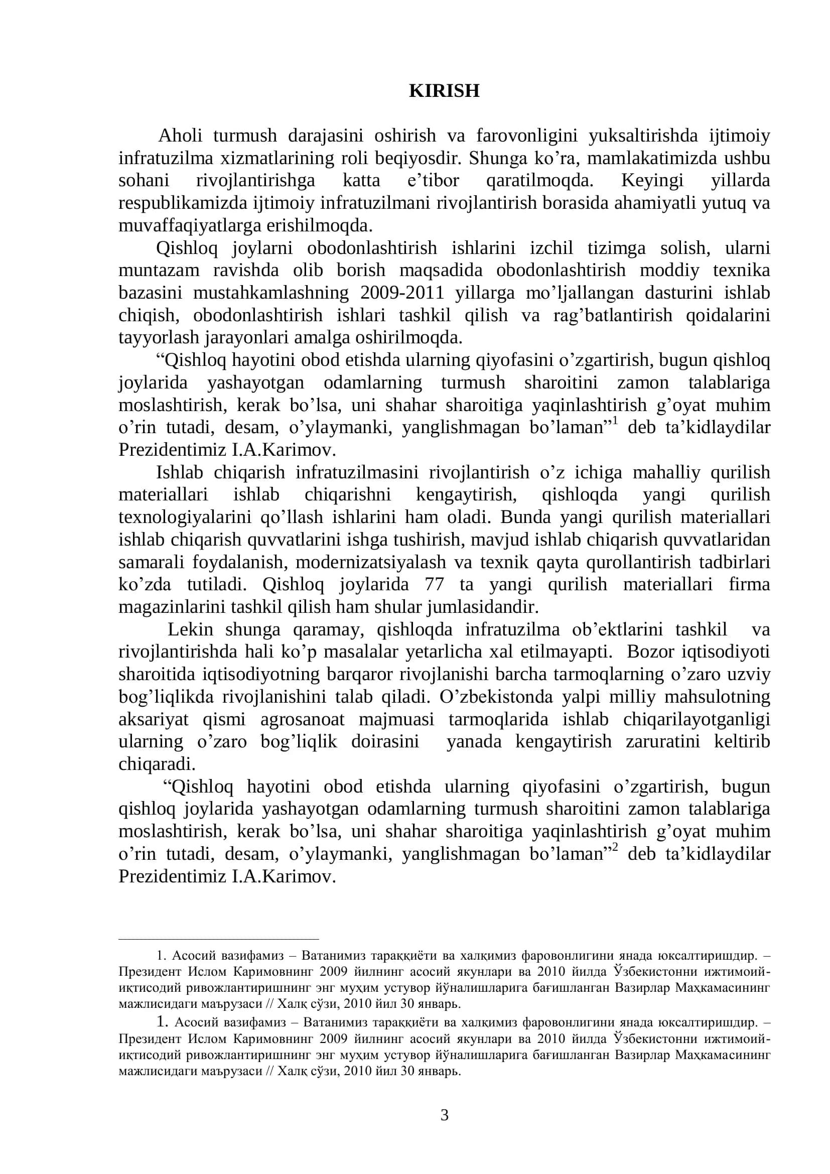 MAMLAKATNI MODERNIZATSIYALASH JARAYONIDA IJTIMOIY INFRATUZILMANI RIVOJLANTIRISH VA BOSHQARISHNI TAKOMILLASHTIRISH 3