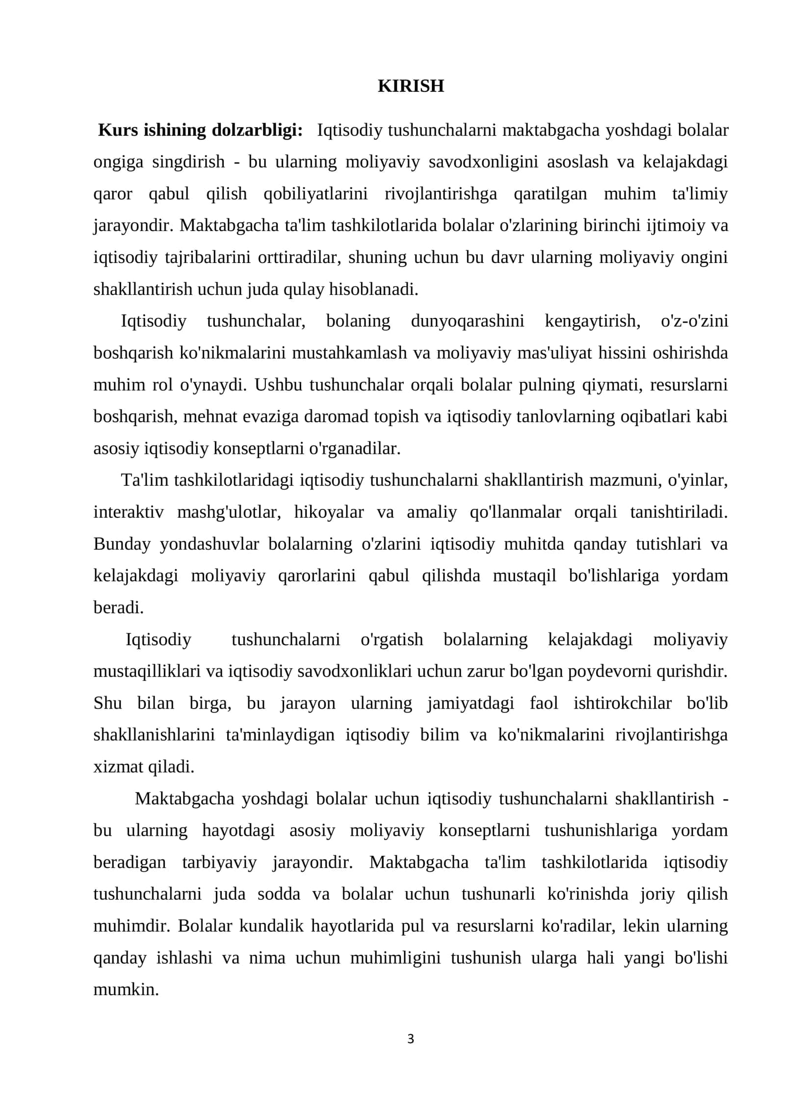 Maktabgacha ta‟lim tashkilotida iqtisodiy tushunchalarni shakllantirish mazmuni 3