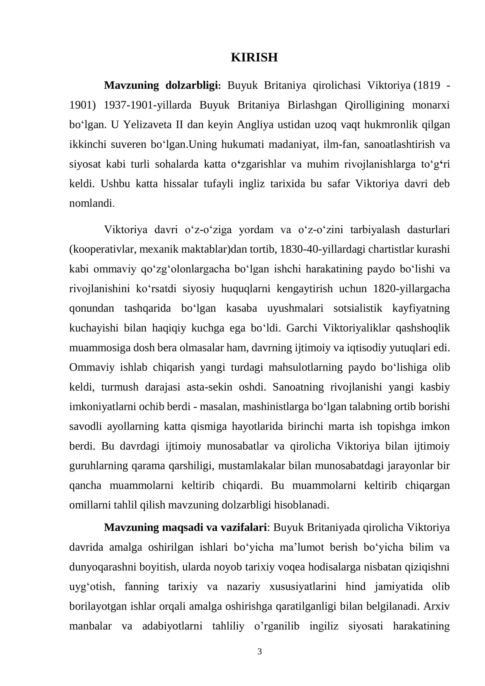 Buyuk Britaniya qirolicha Viktoriya davrida 3