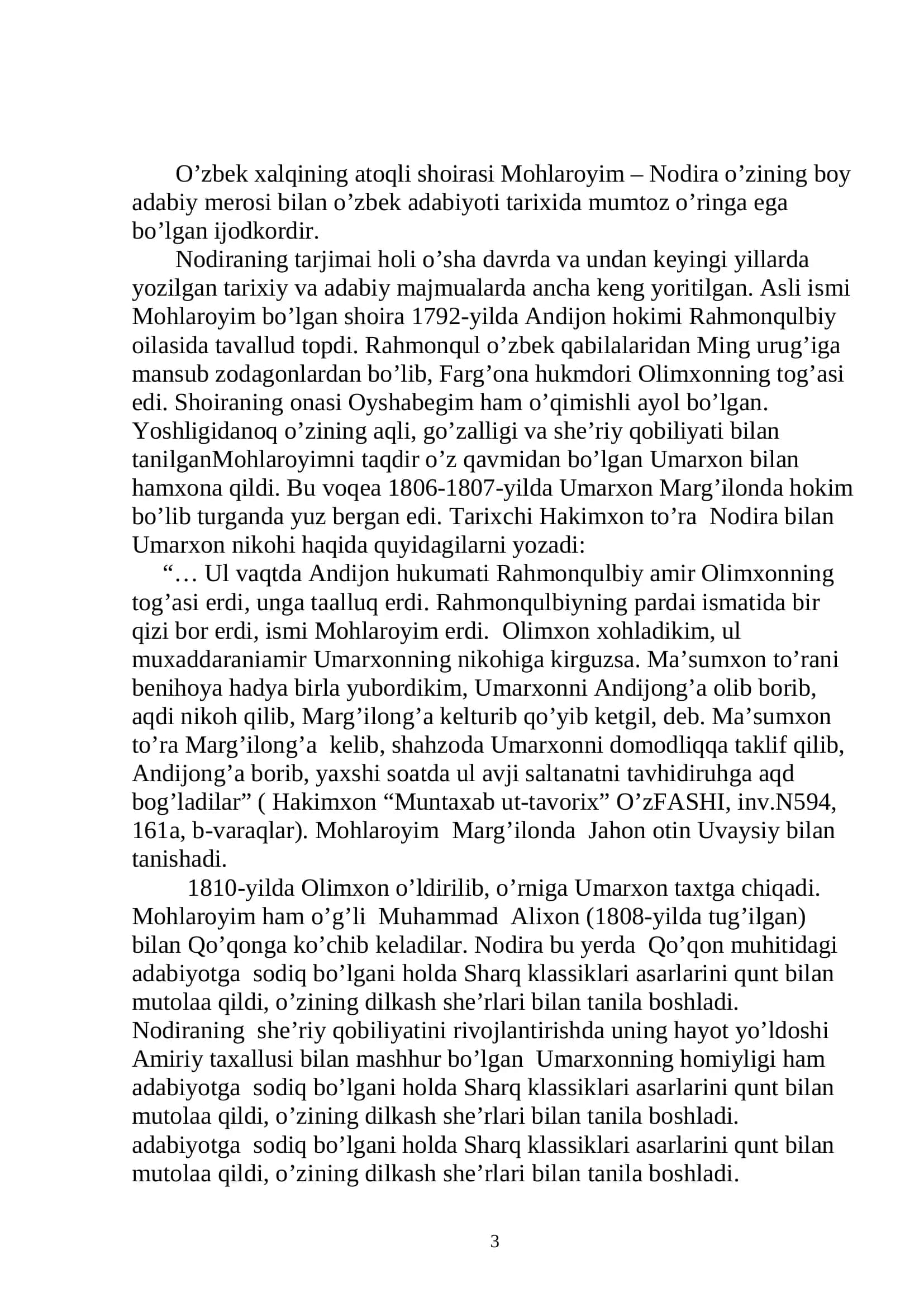 O'zbek Mumtoz Adabiyoti Tarixi 3