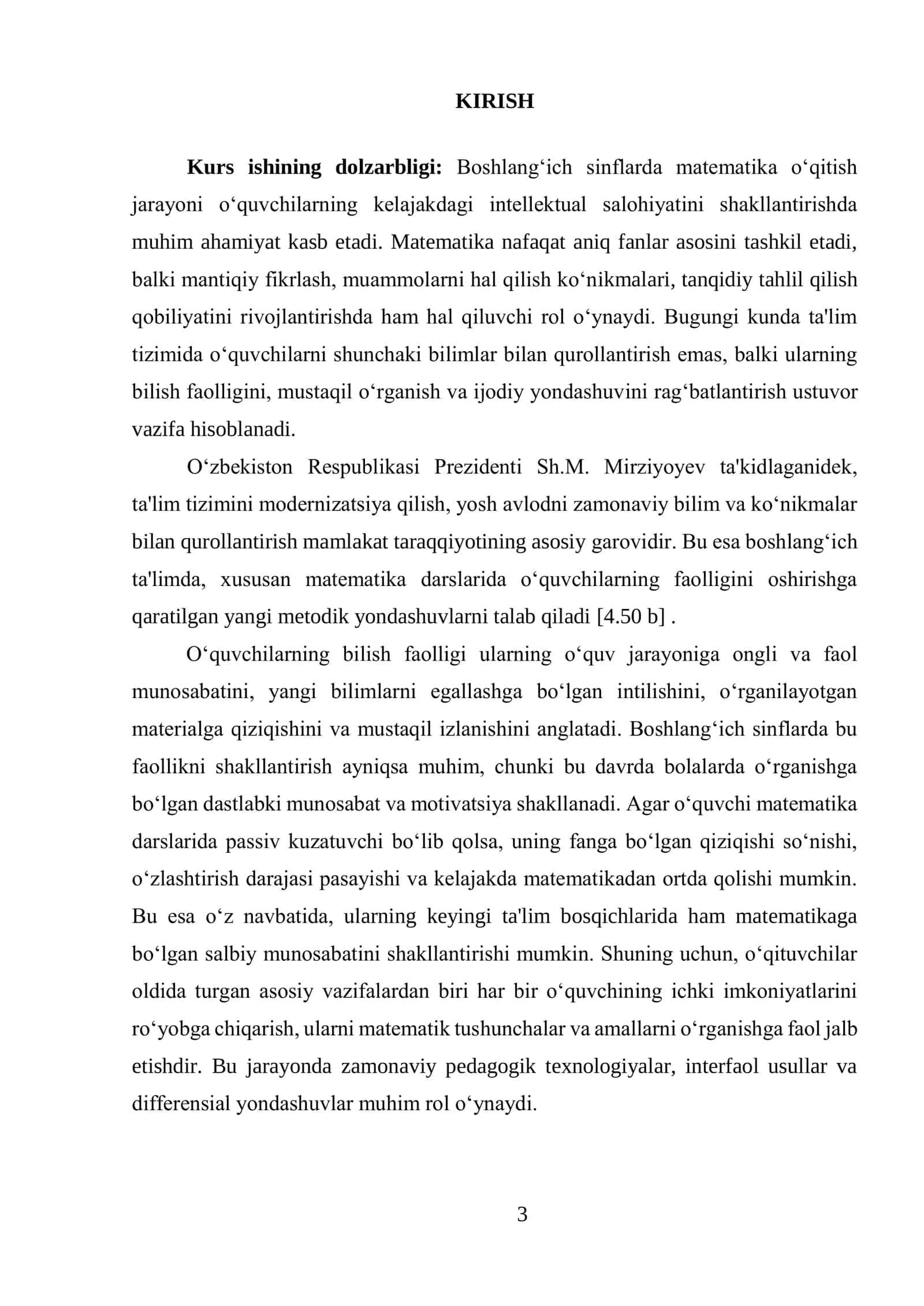 BOSHLANGICH SINFLARDA MATEMATIKADA O‘QUVCHILARNING BILISH FAOLLIGINI OSHIRISH METODIKASI 3