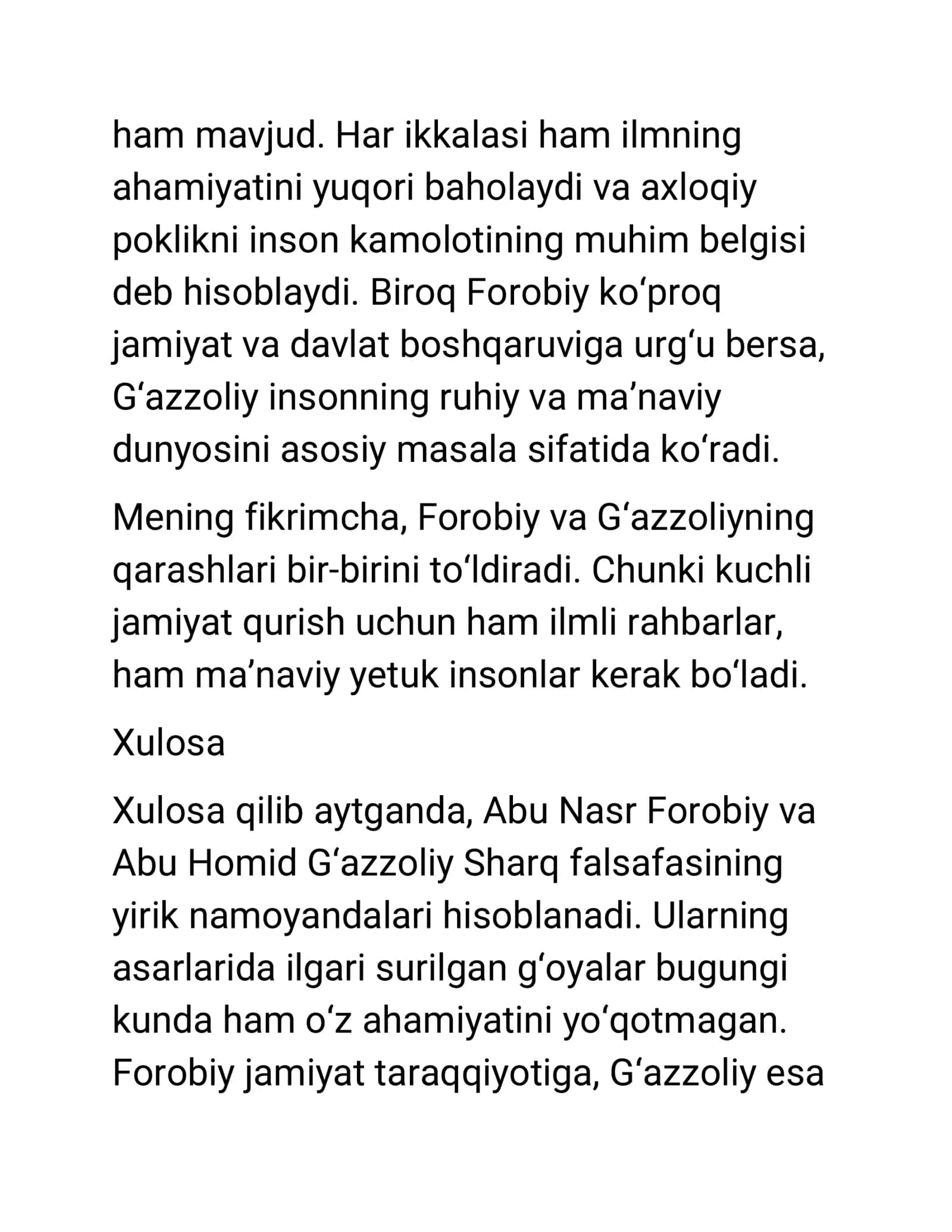 Abu Nasr Forobiy va Abu Homid 3