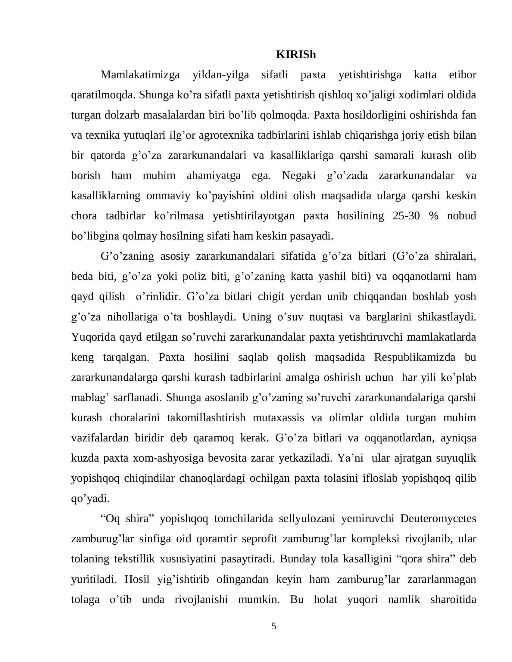 O’simliklar himoyasi va karantini ta’lim yo’nalishi bakalavriat bitiruvchisi 3