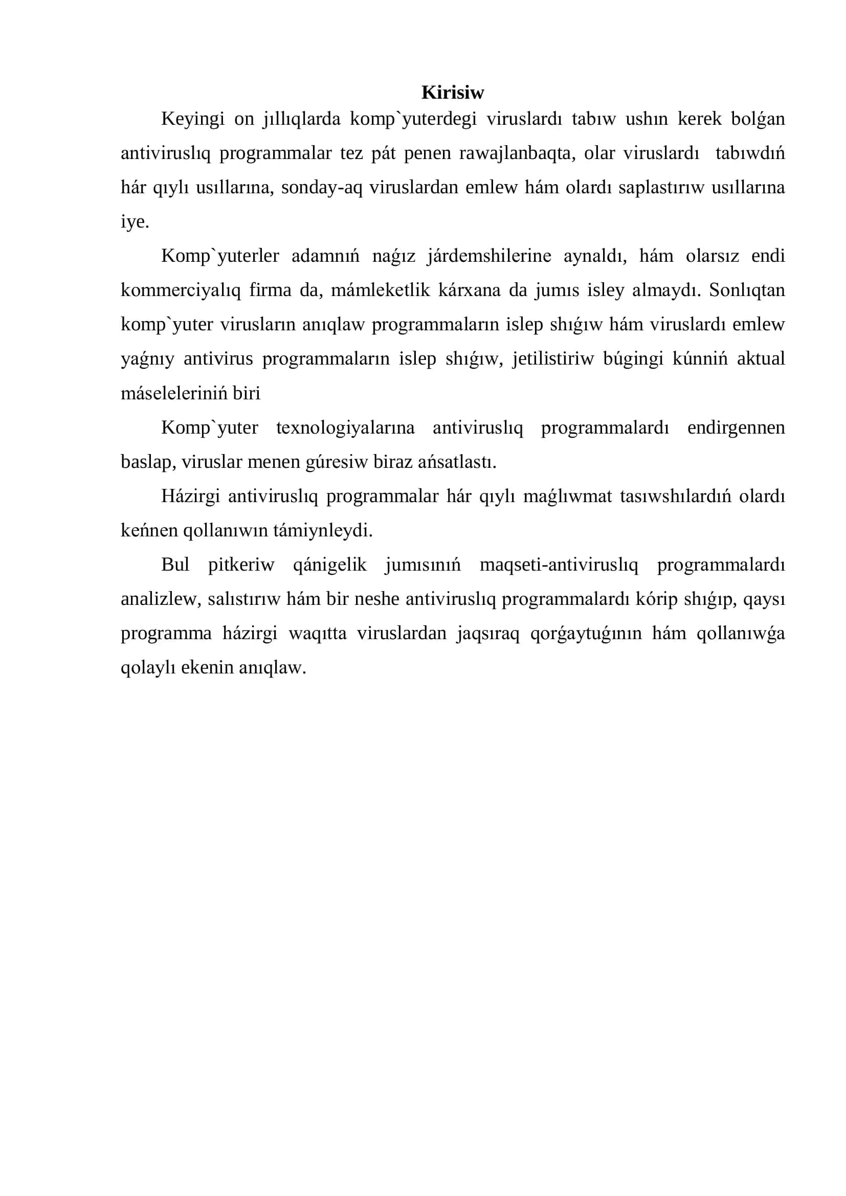 Kompyuter viruslari ham olar menen guresiw algoritmleri 3