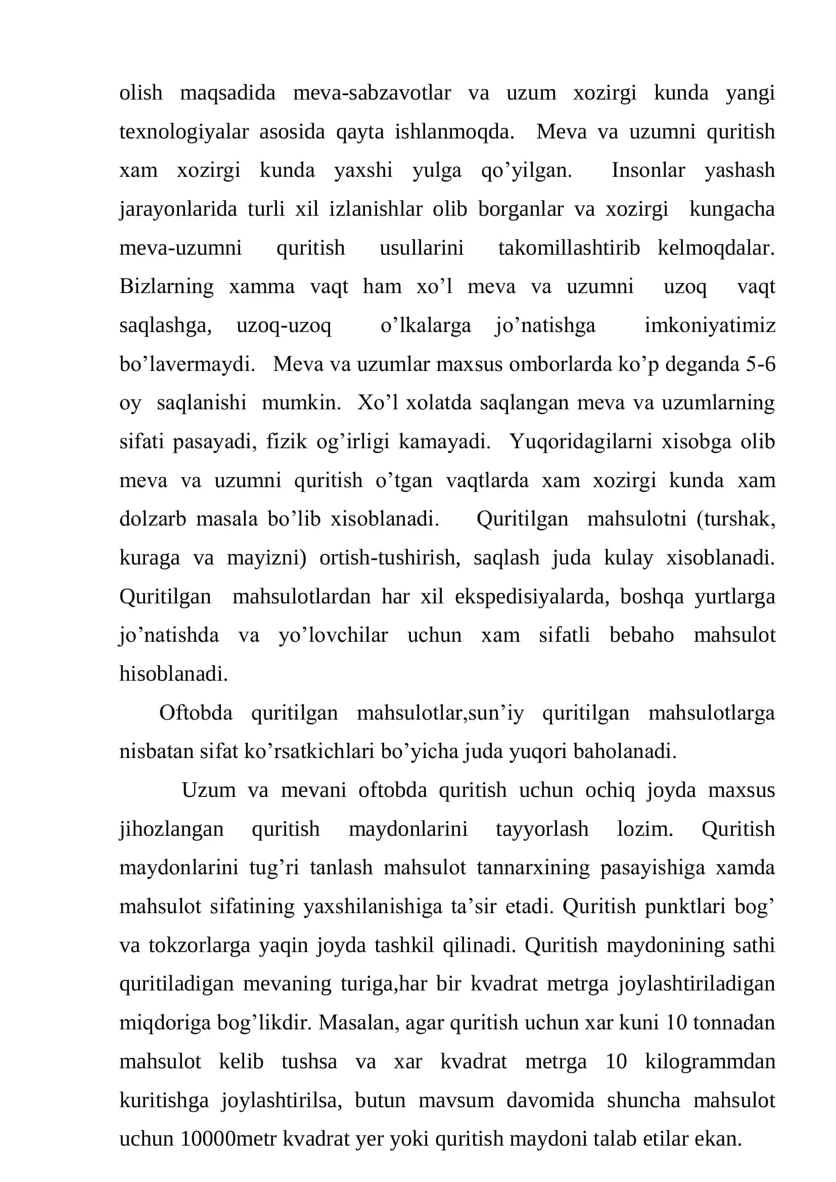 Meva-Sabzavotlarini uy sharoitida quritish 3