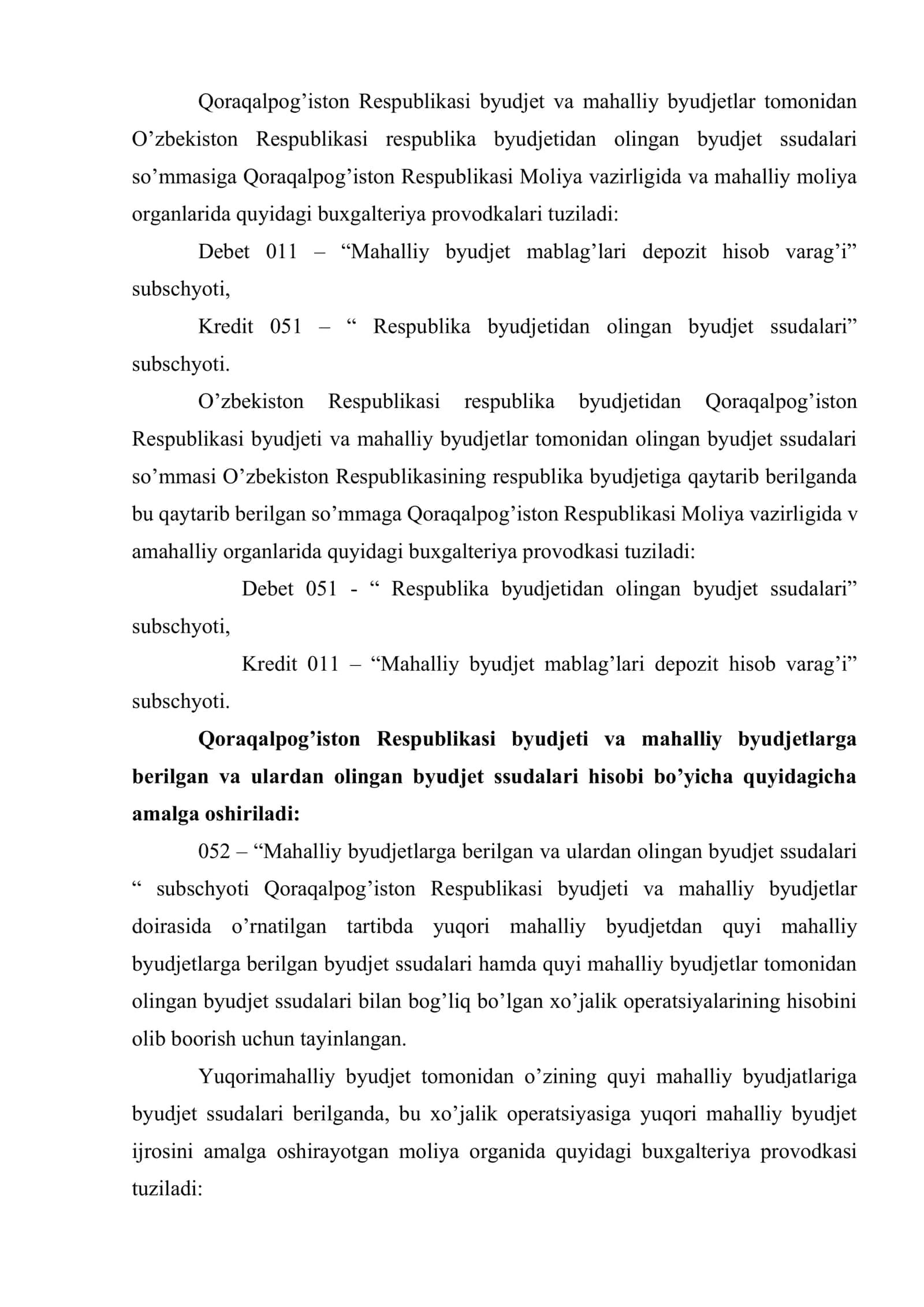 Byudjetlararo munosabatlar hamda qarzlar hisobi 3