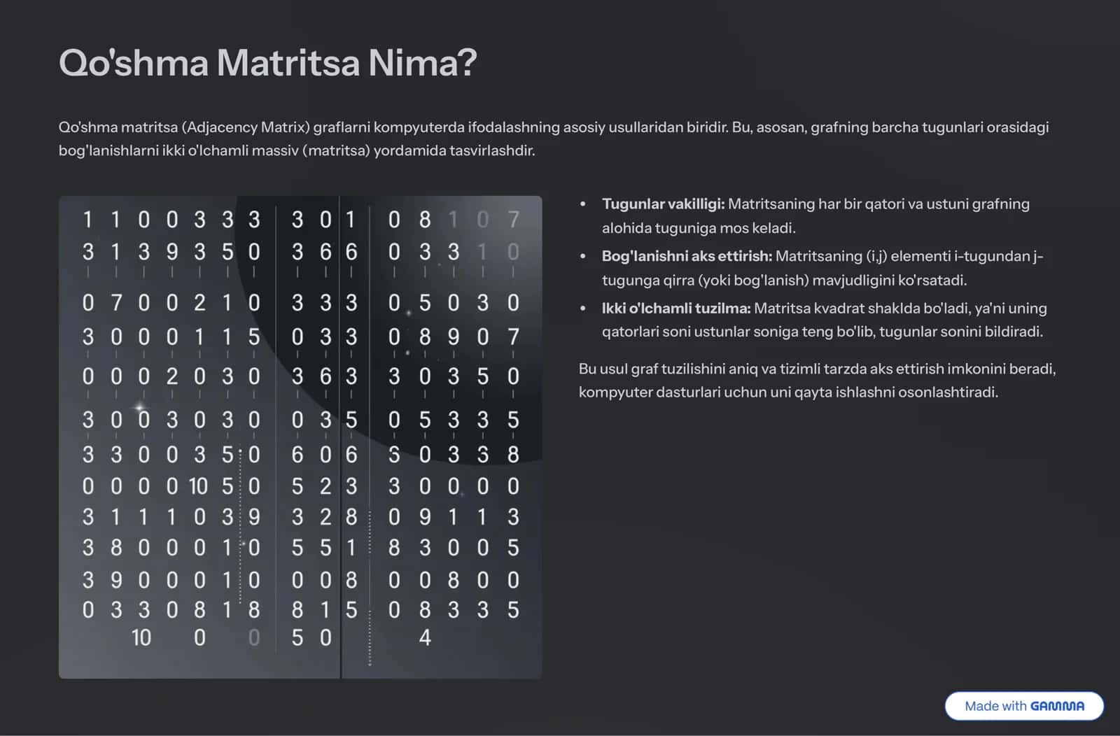 Qo'shma Matritsa 3