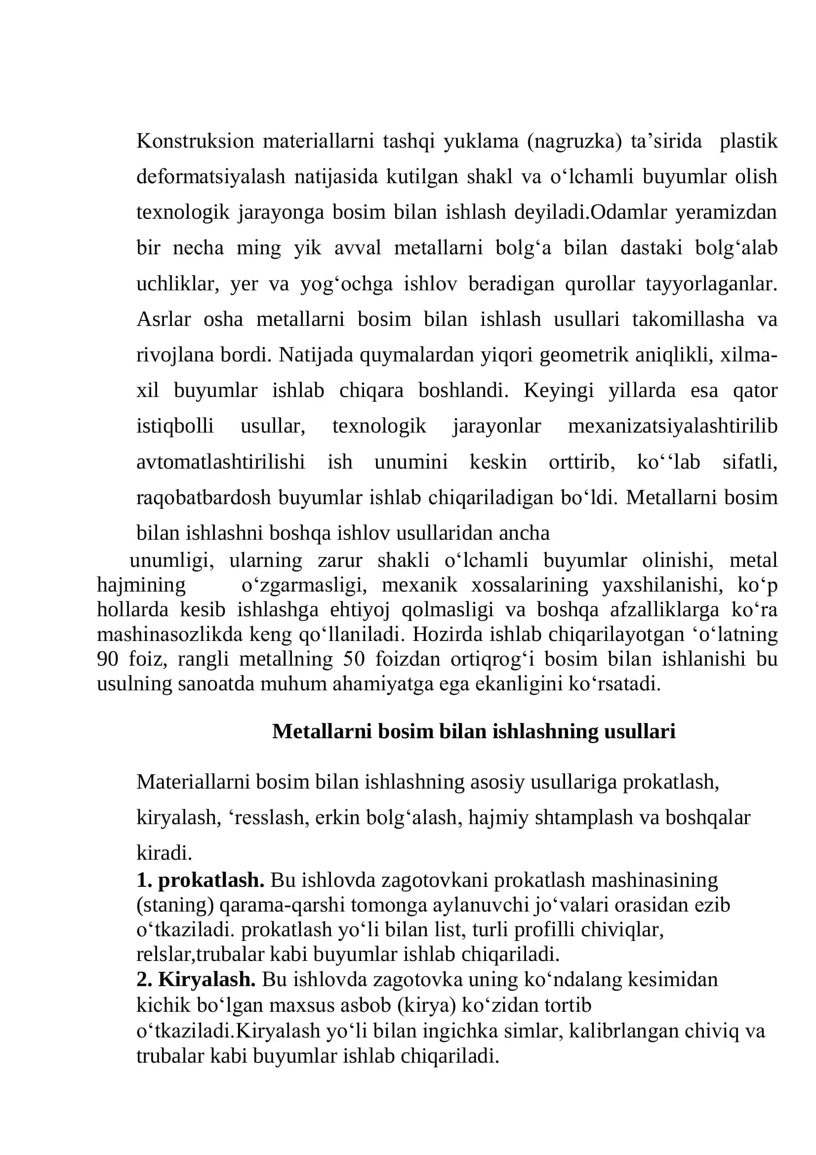 Qora va rangli metallarga ishlov berish 3
