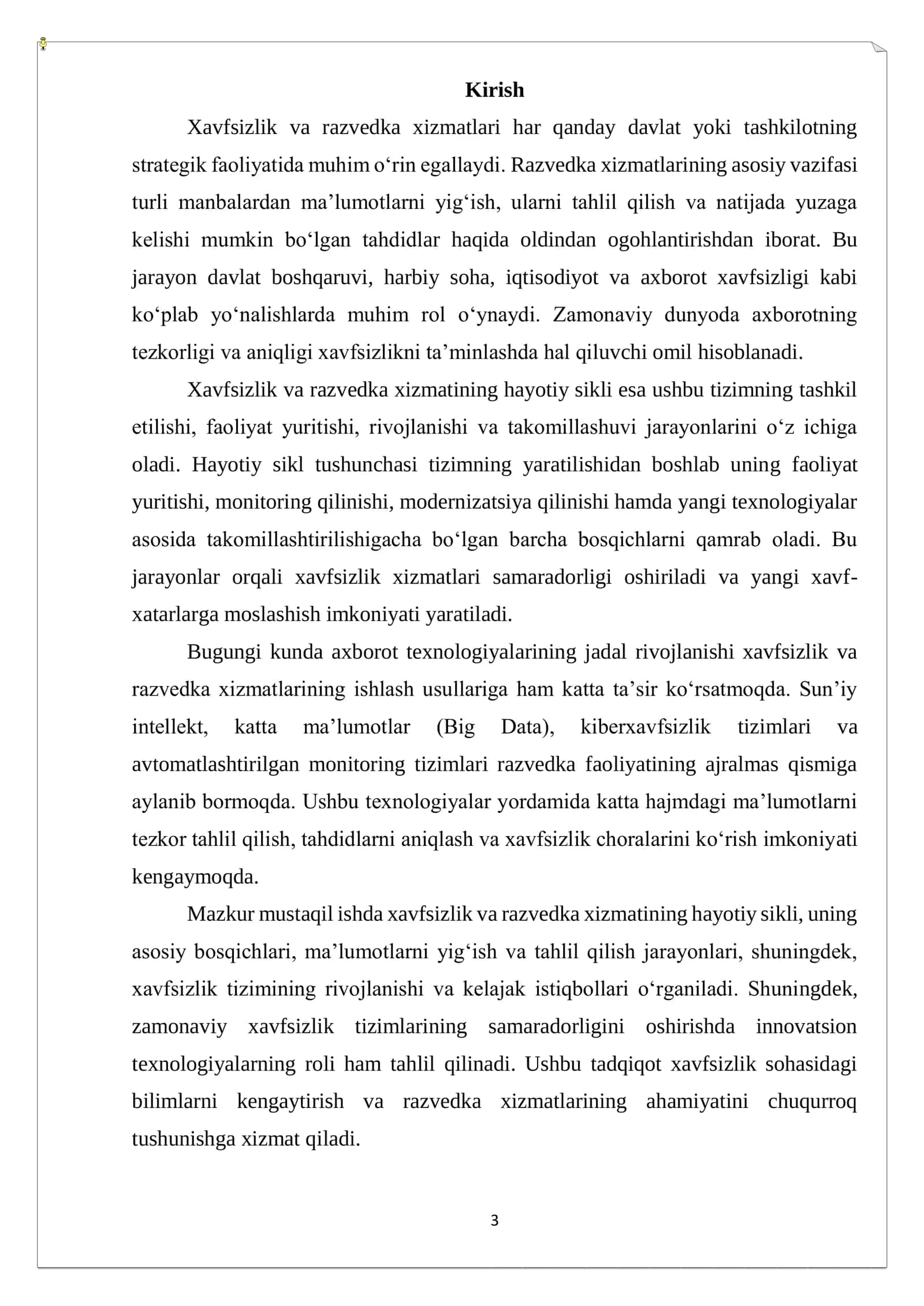 Xavfsizlik va razvedka xizmatining hayotiy sikli 3