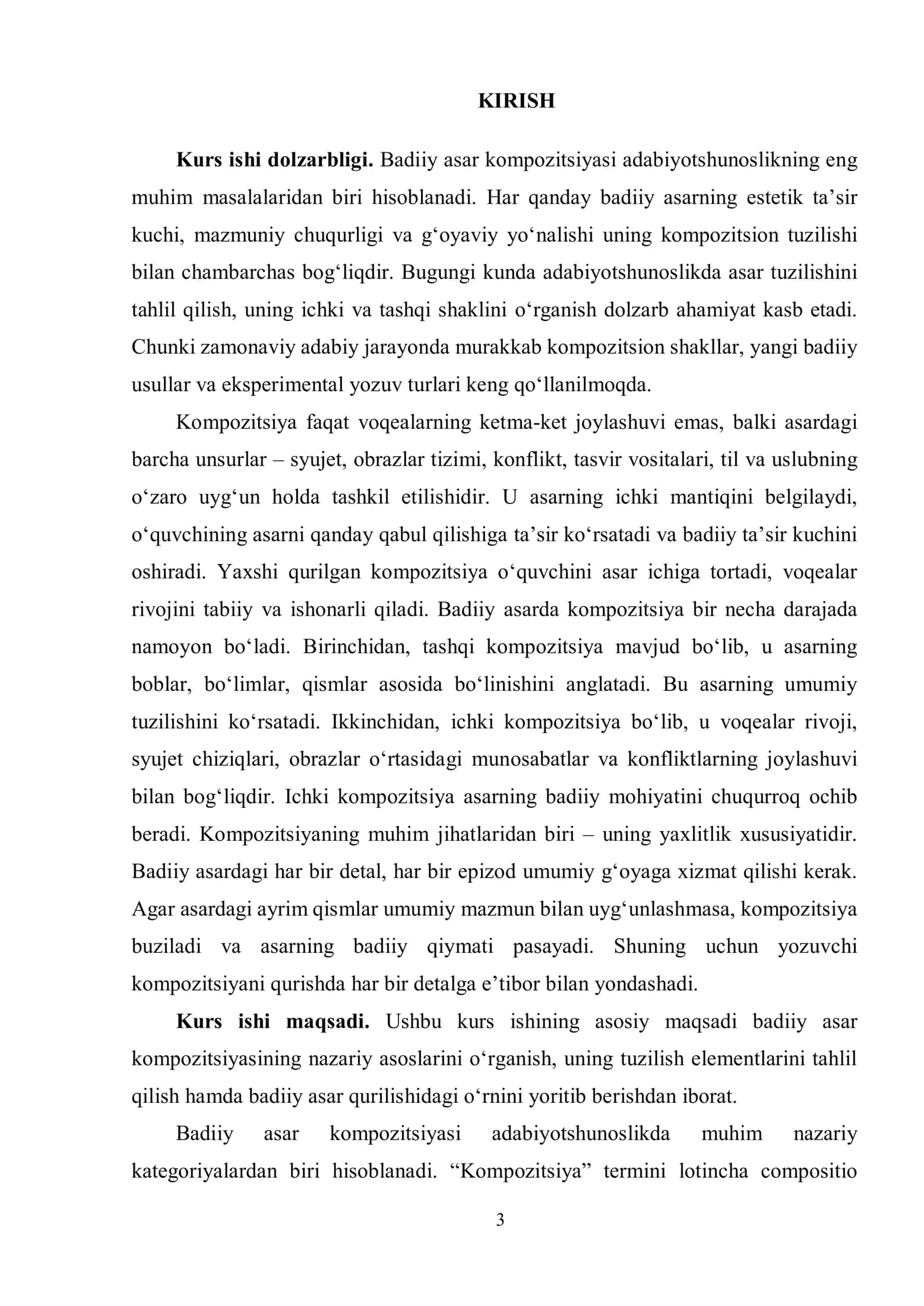 Badiiy asar kompasitsiyasi 3