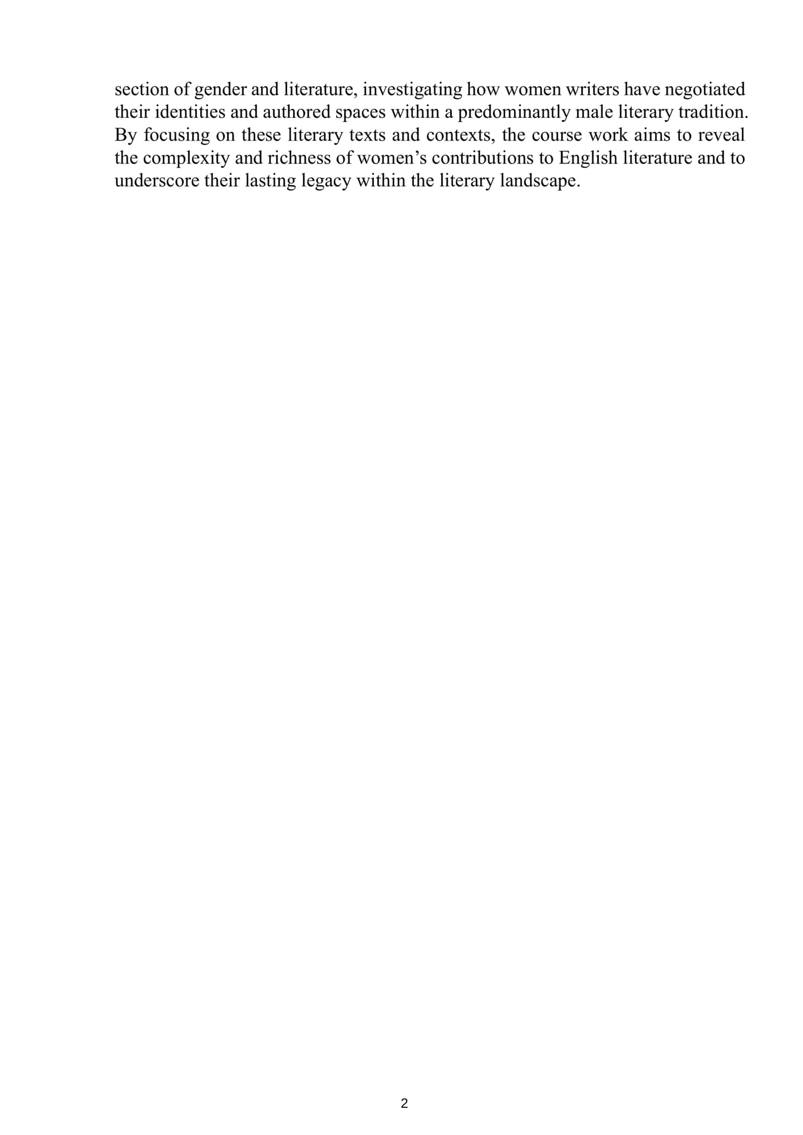 Objectives and Tasks of the Course Work 3
