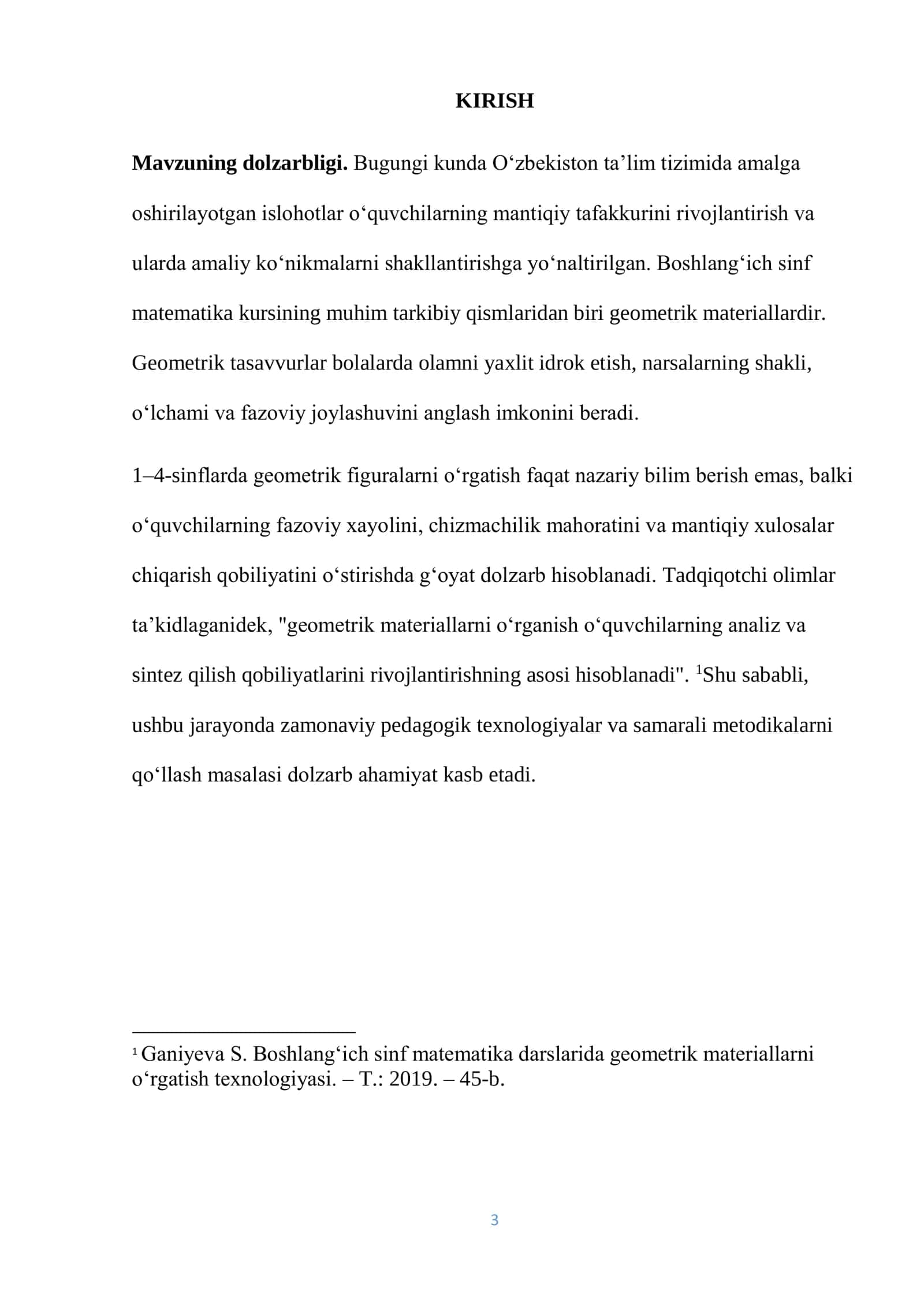 1-4 sinflarda o‘quvchilarga geometrik figuralar elementar matematik tasavvurlarni shakllantirish metodikasi 3