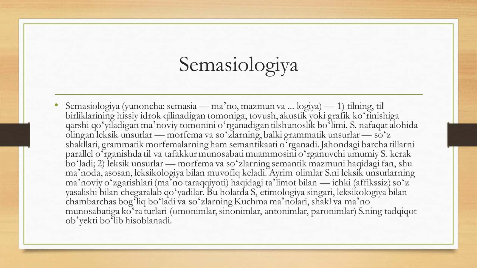 Semema va nutqiy maʼno 3