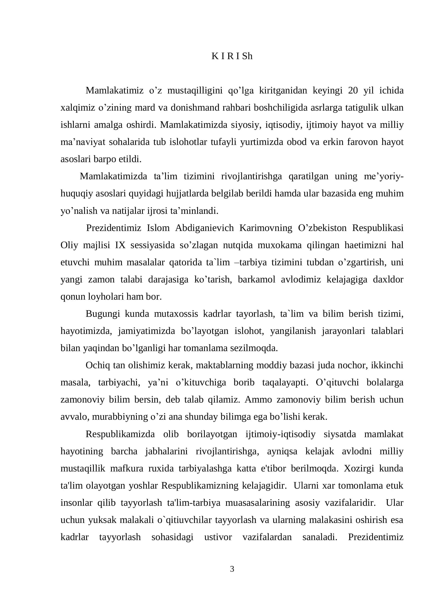 Umumiy ovqatlanish koroxanalarida mehnatni ilmiy tashkil qilish mavzusidagi mashg’ulotlarni o’tish uslubini ishlab chiqish 3