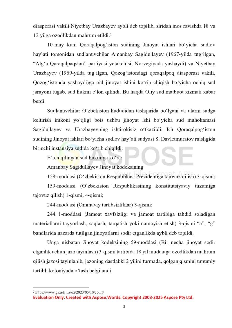 O'zbekiston Respublikasi Prezidentiga tajovuz qilish 3