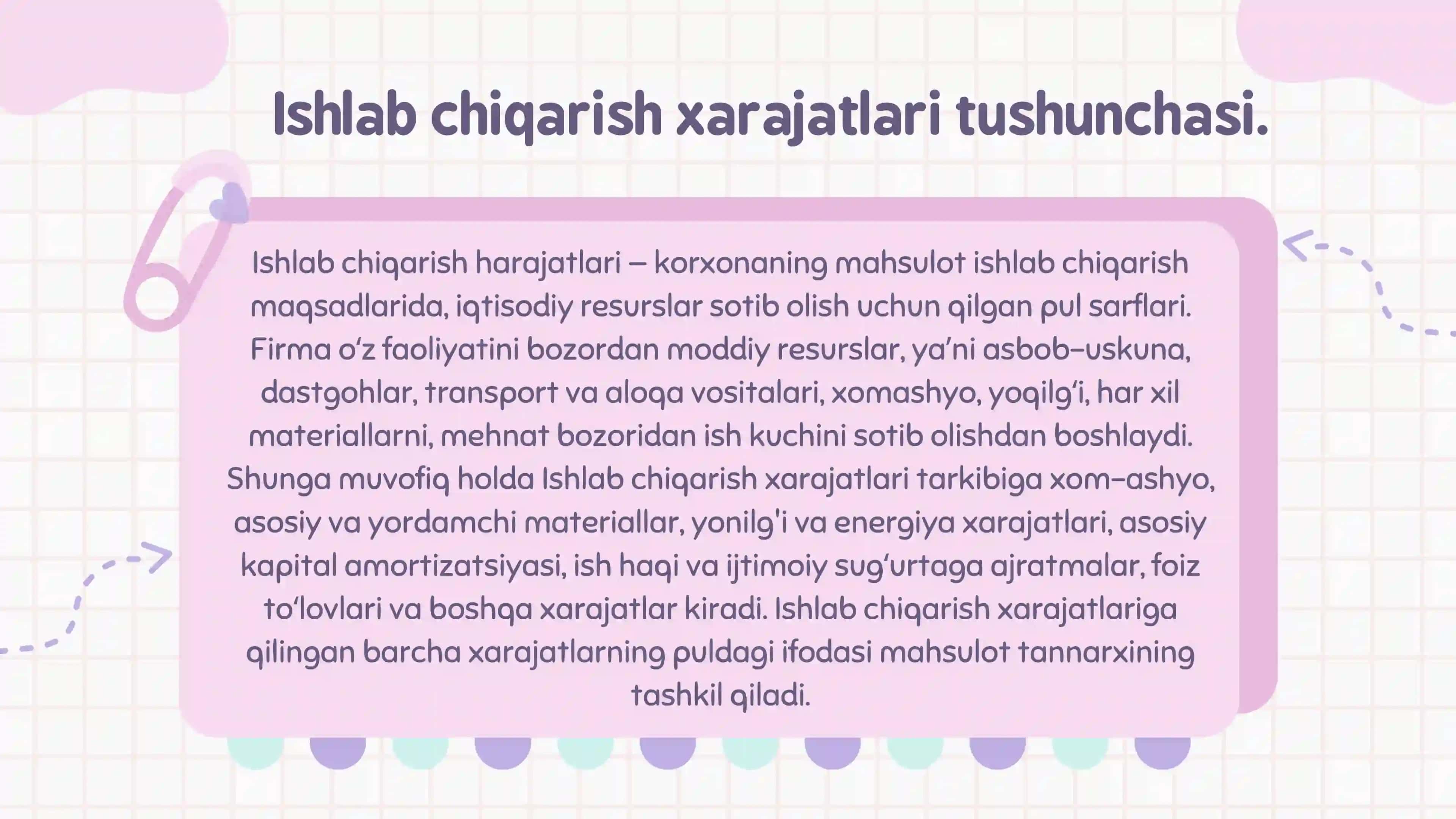 Ishlab chiqarish xarajatlari 3