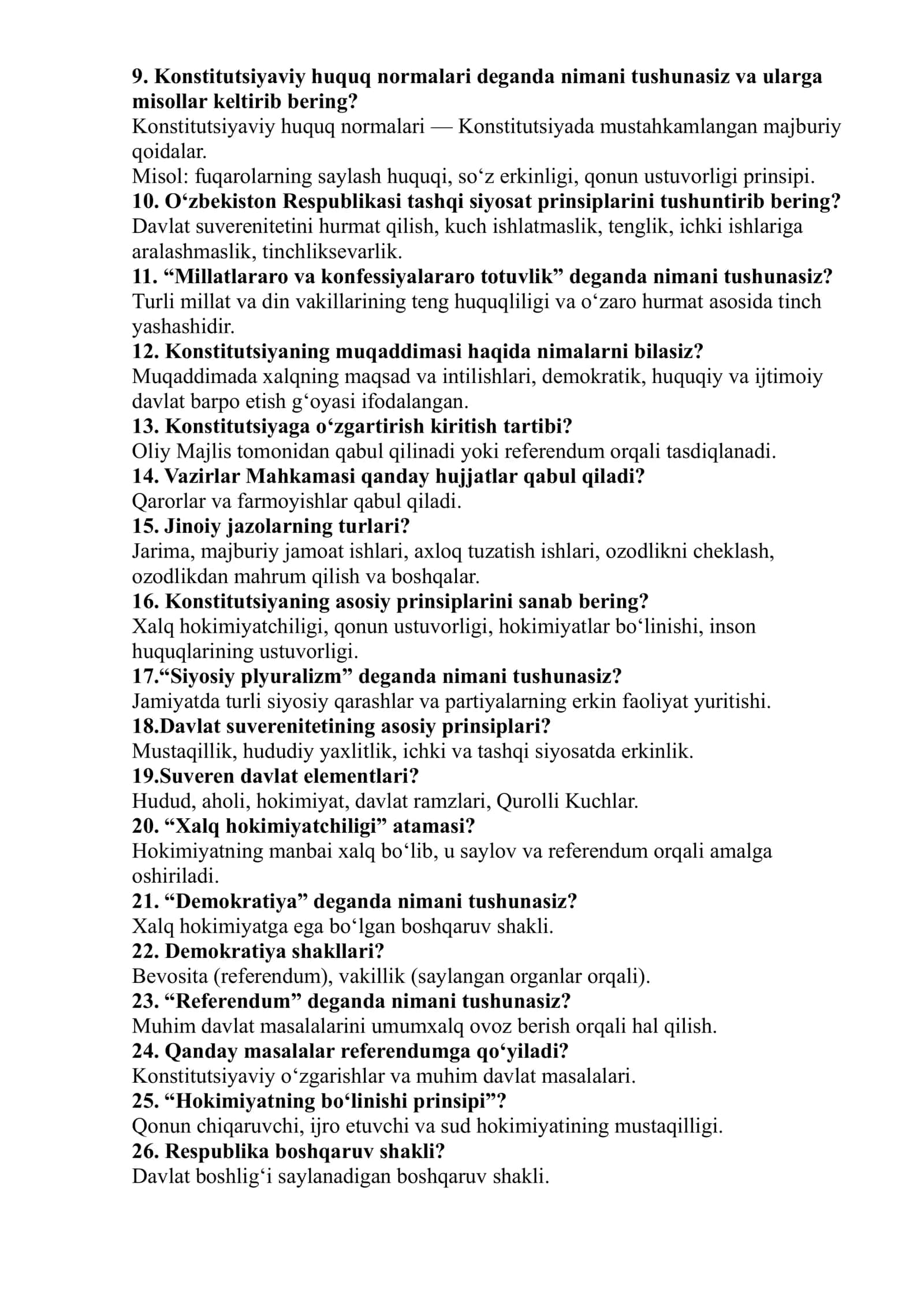 Ichki ishlar organlariga xizmatga qabul qilish bo'yicha o'tkaziladigan tanlovlarning nomzodlari uchun savollar 3
