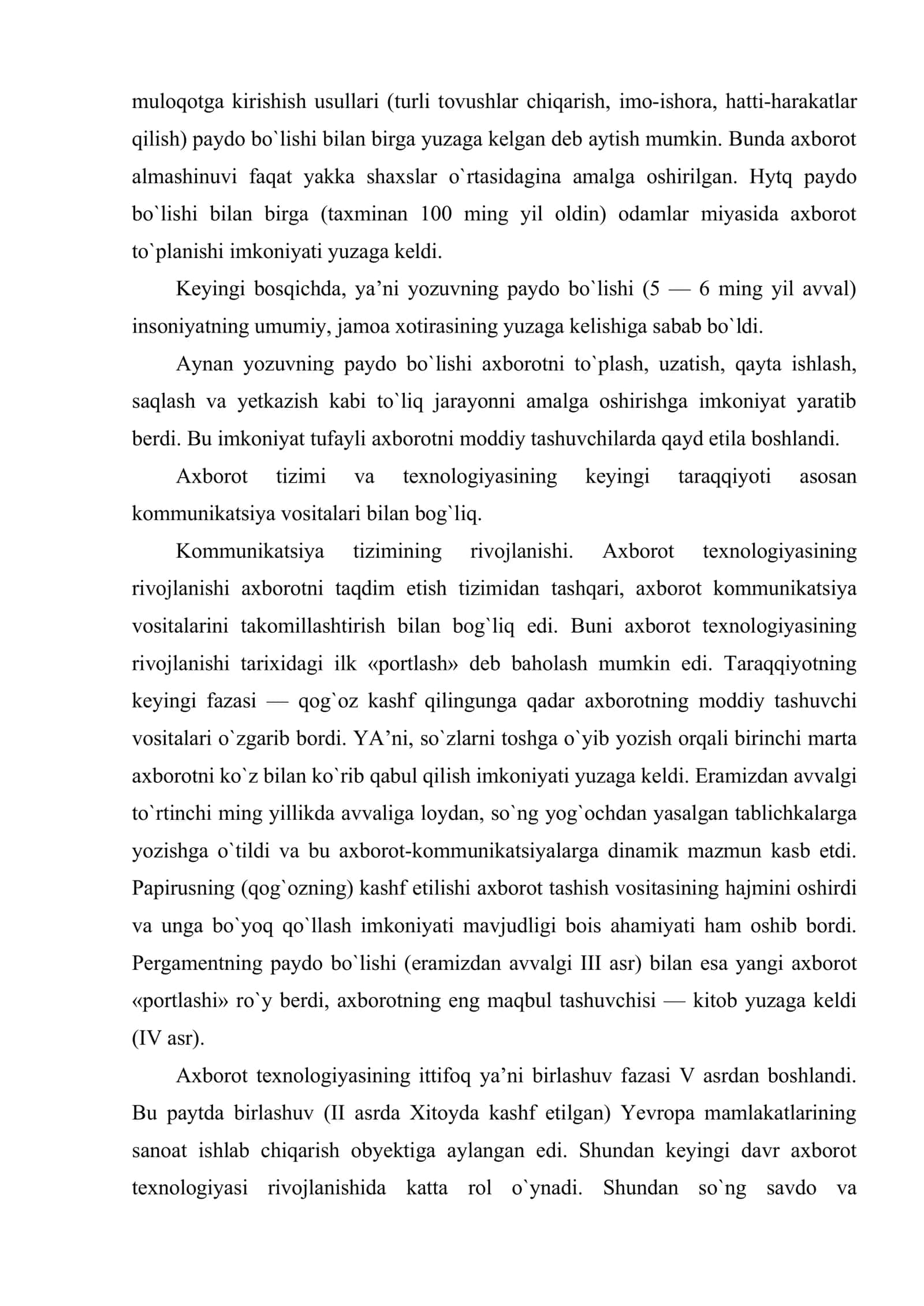 Axborot kommunikatsiya texnologiyalarining rivojlanish evolyutsiyasi 3