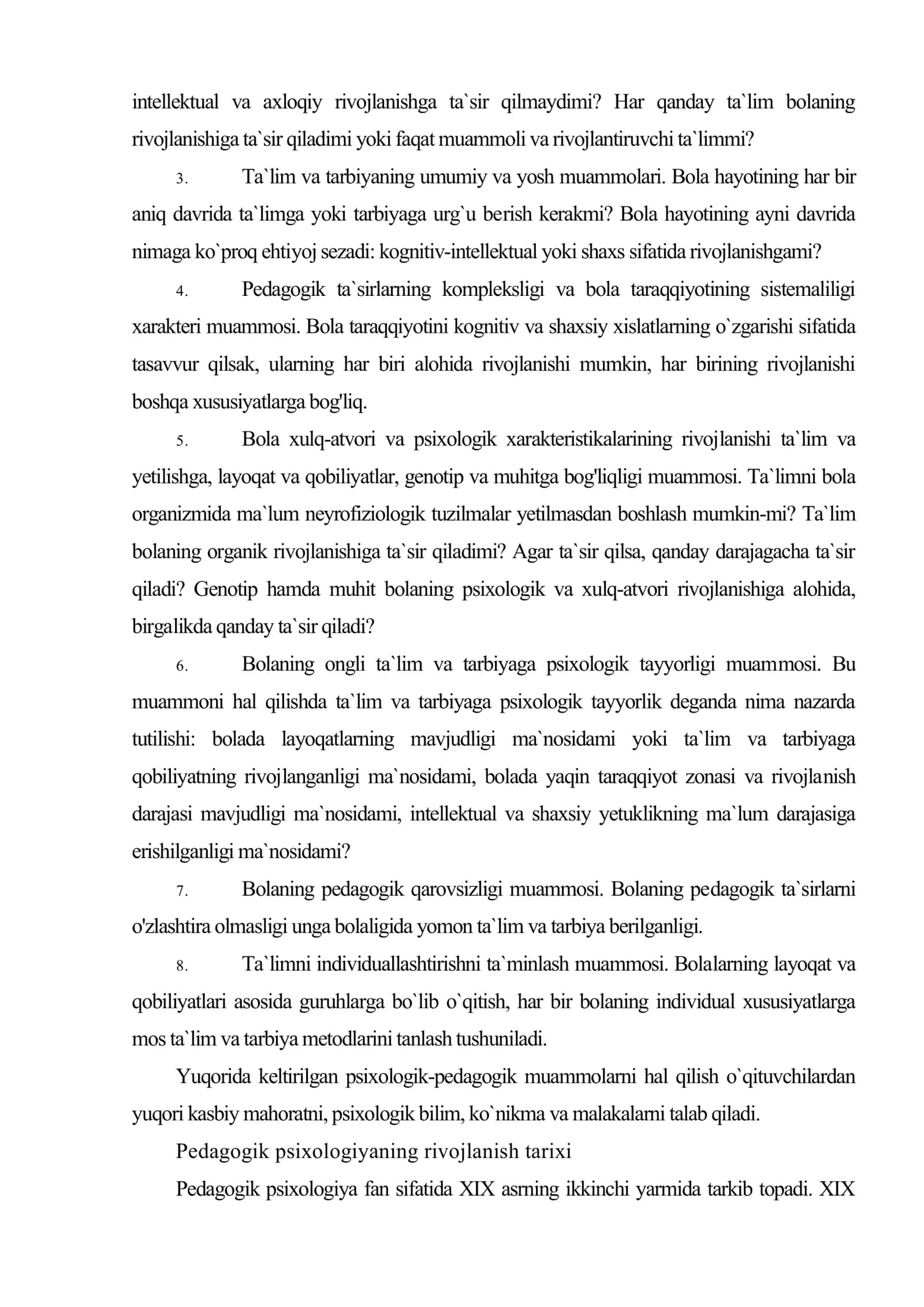 Pedagogik psixologiya fanining maqsad va vazifalari 3