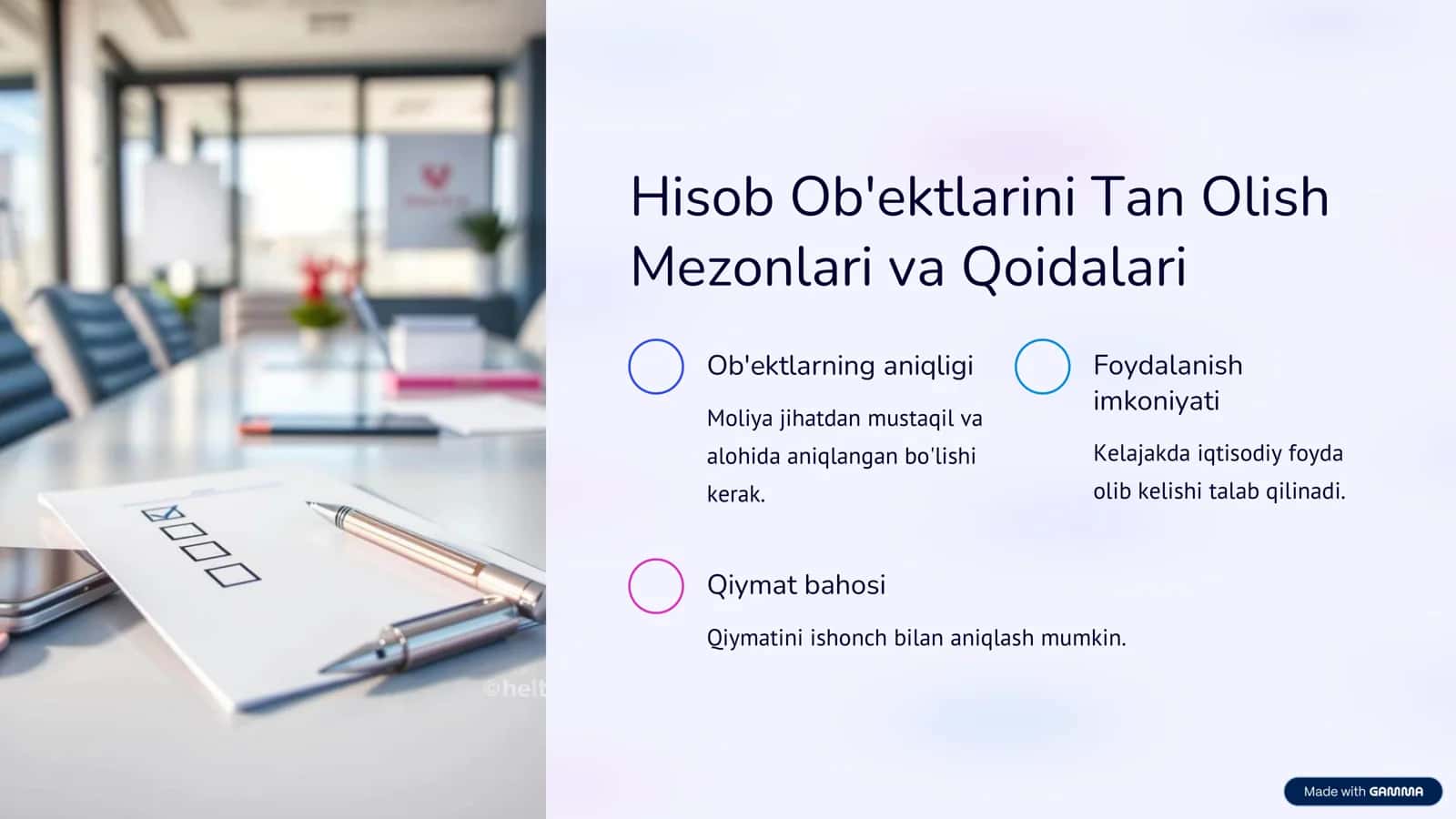 Byudjet Hisobi Standartlari Asosida Hisob Ob’ektlarini Tan Olish va Hisobda Aks Ettirish 3