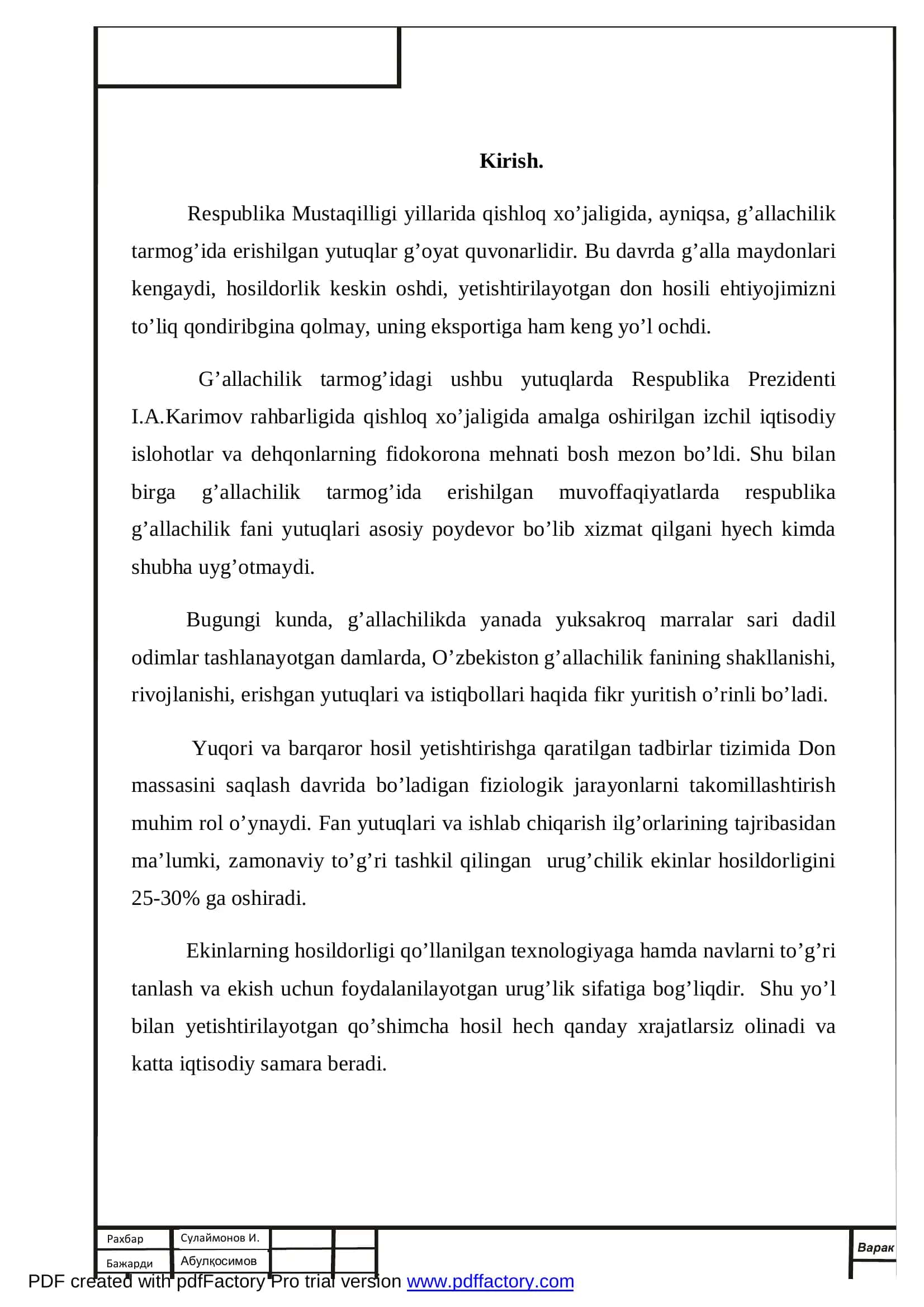Boshoqli don massasini saqlash davrida bo’ladigan fiziologik jarayonlarni takomillashtirish 3