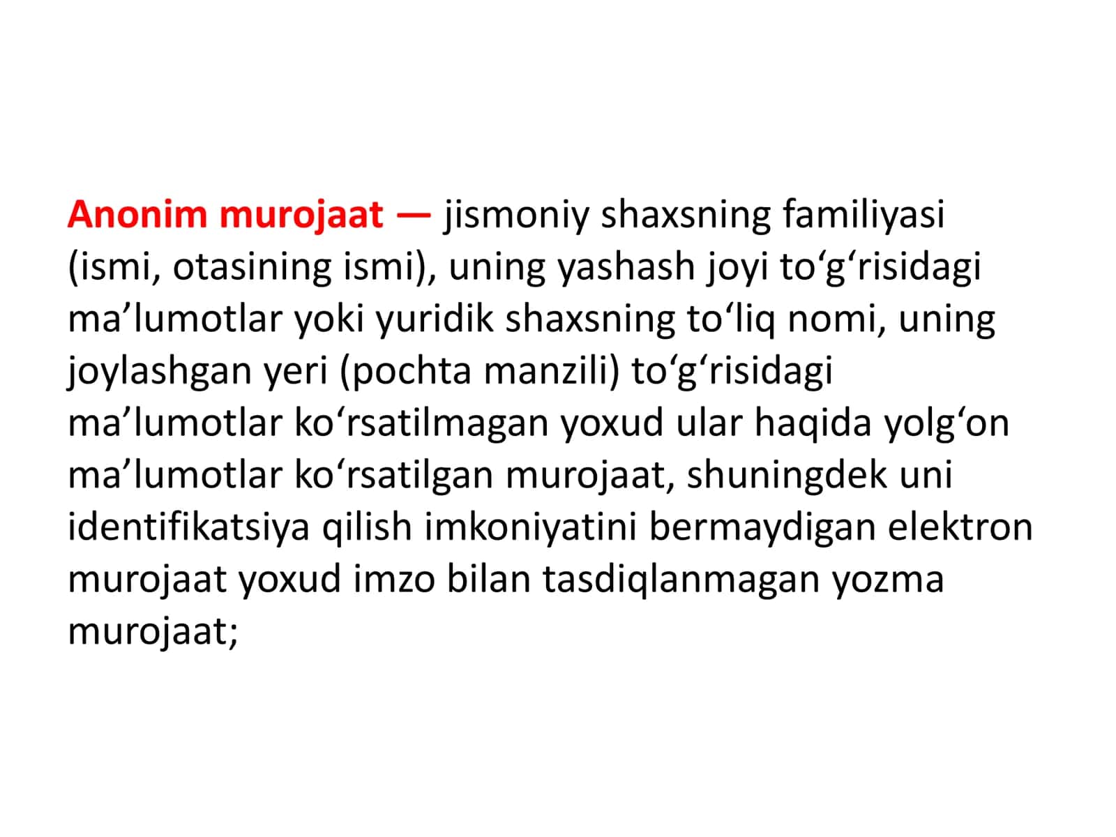 Murojaatlarning turli va turli 3
