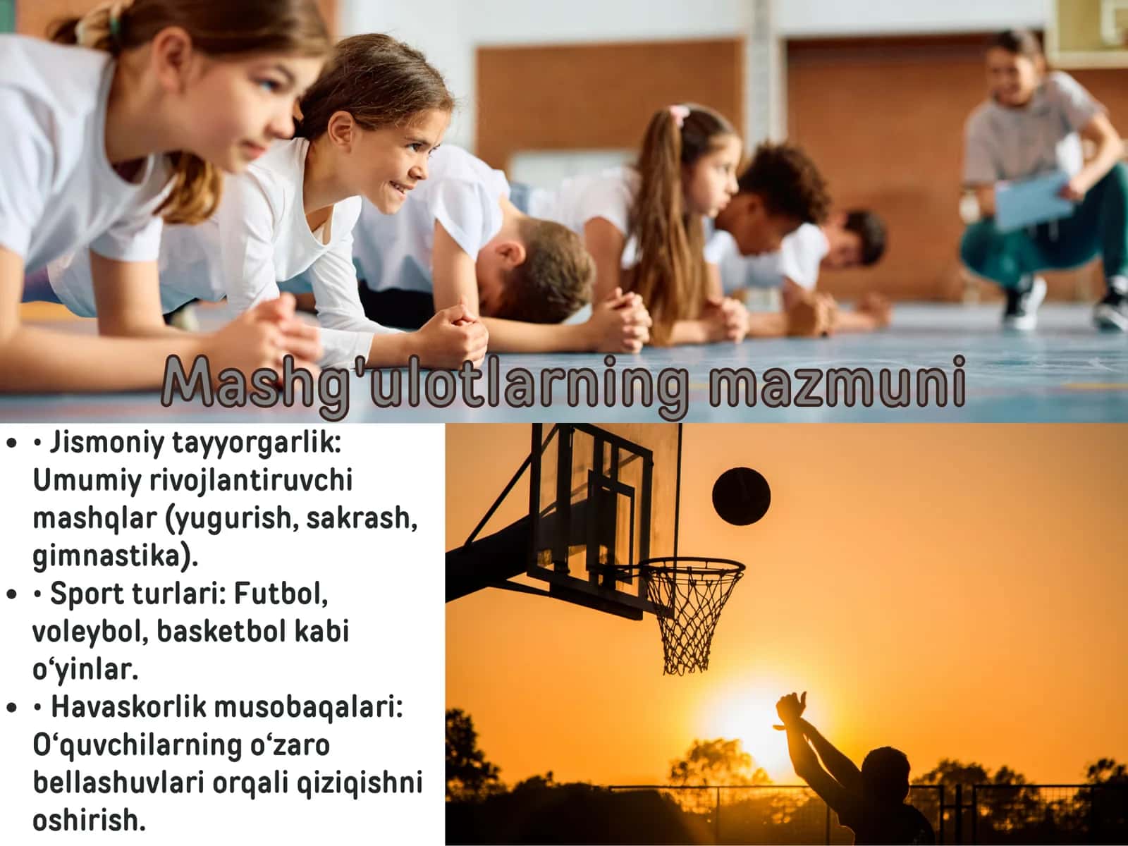 Mashg'ulotlarni rejalashtirish va tashkil qilish 3