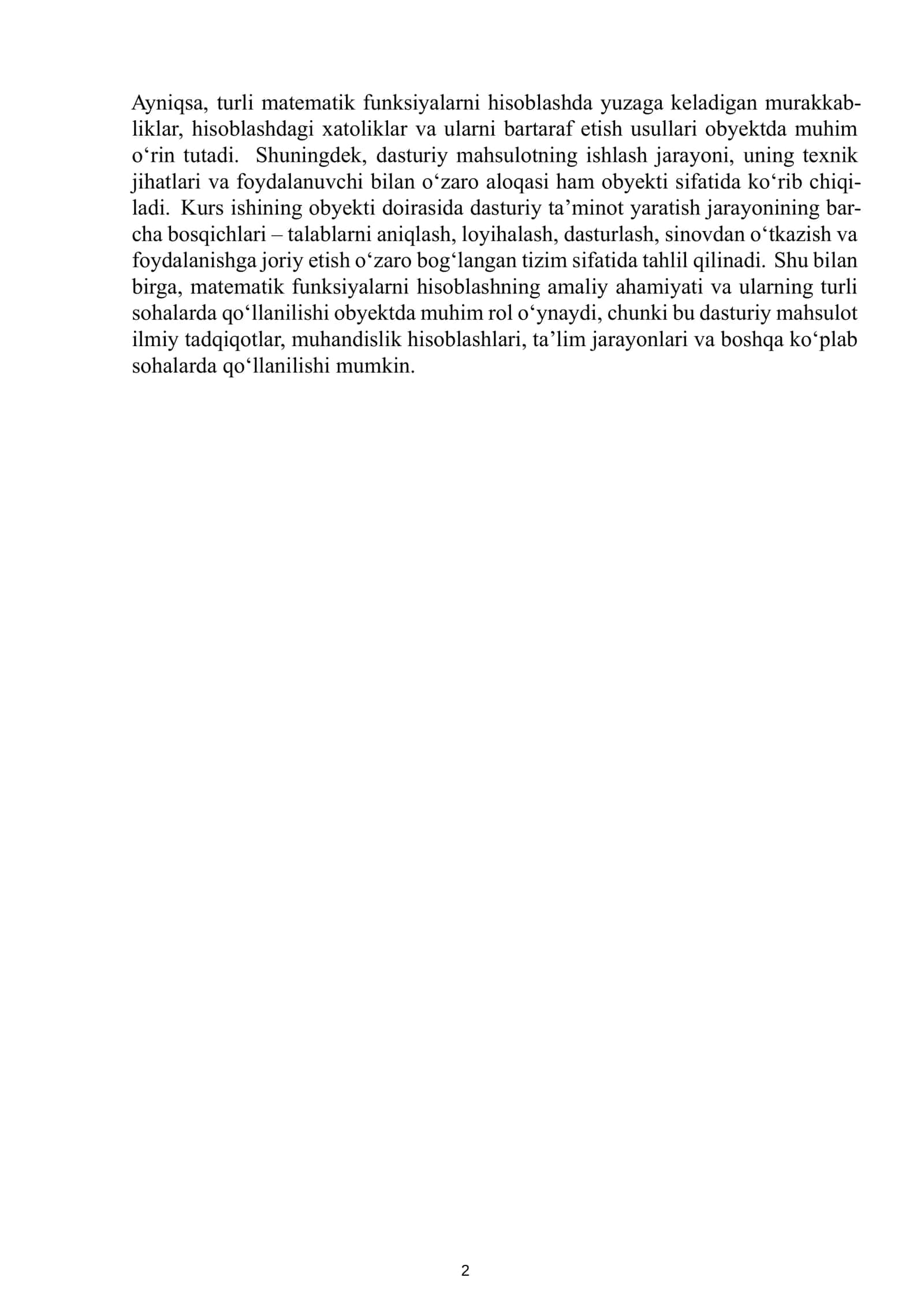 Kurs ishining maqsadi va vazifalari 3