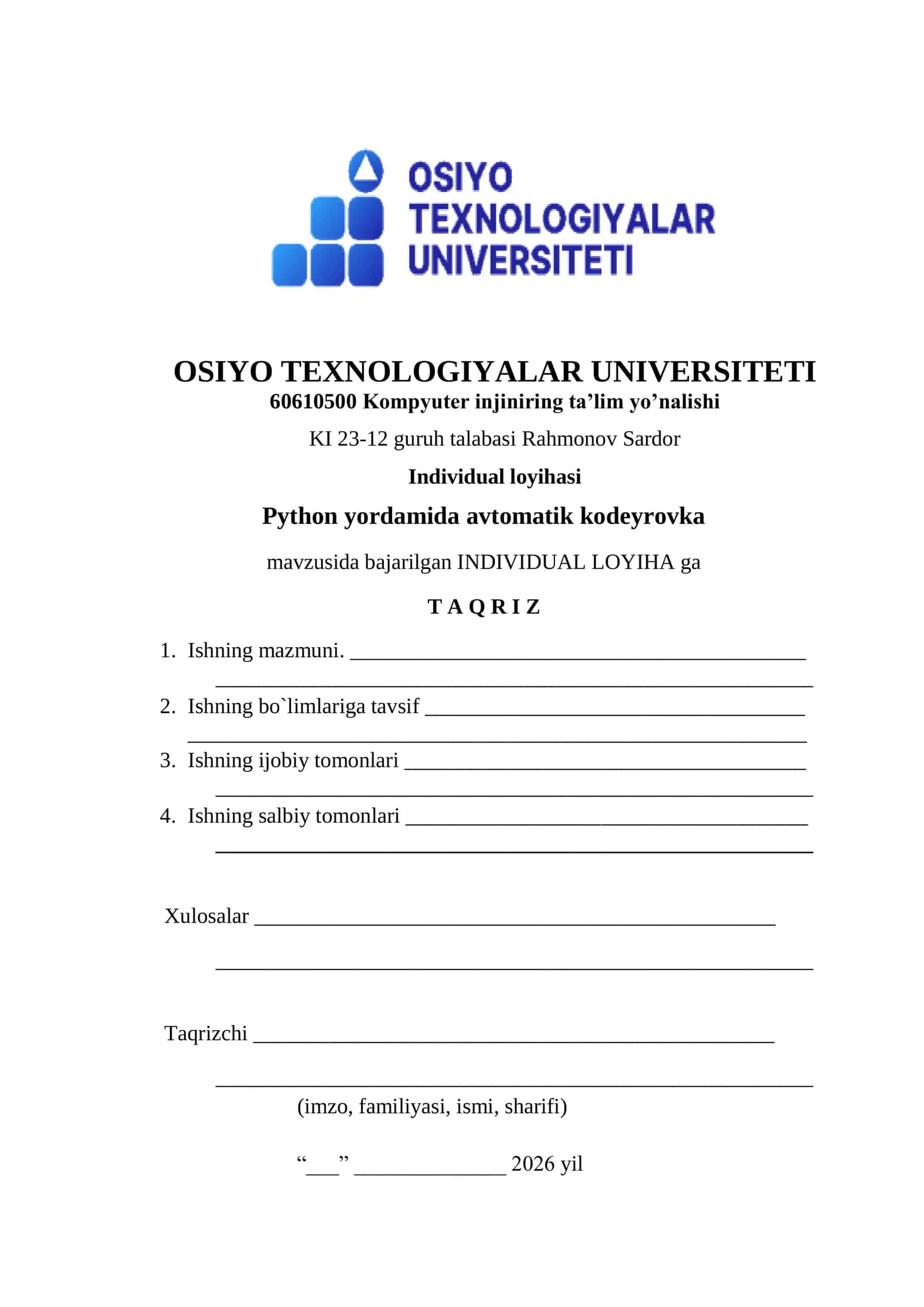 Python yordamida avtamatik kodeyrovka 3