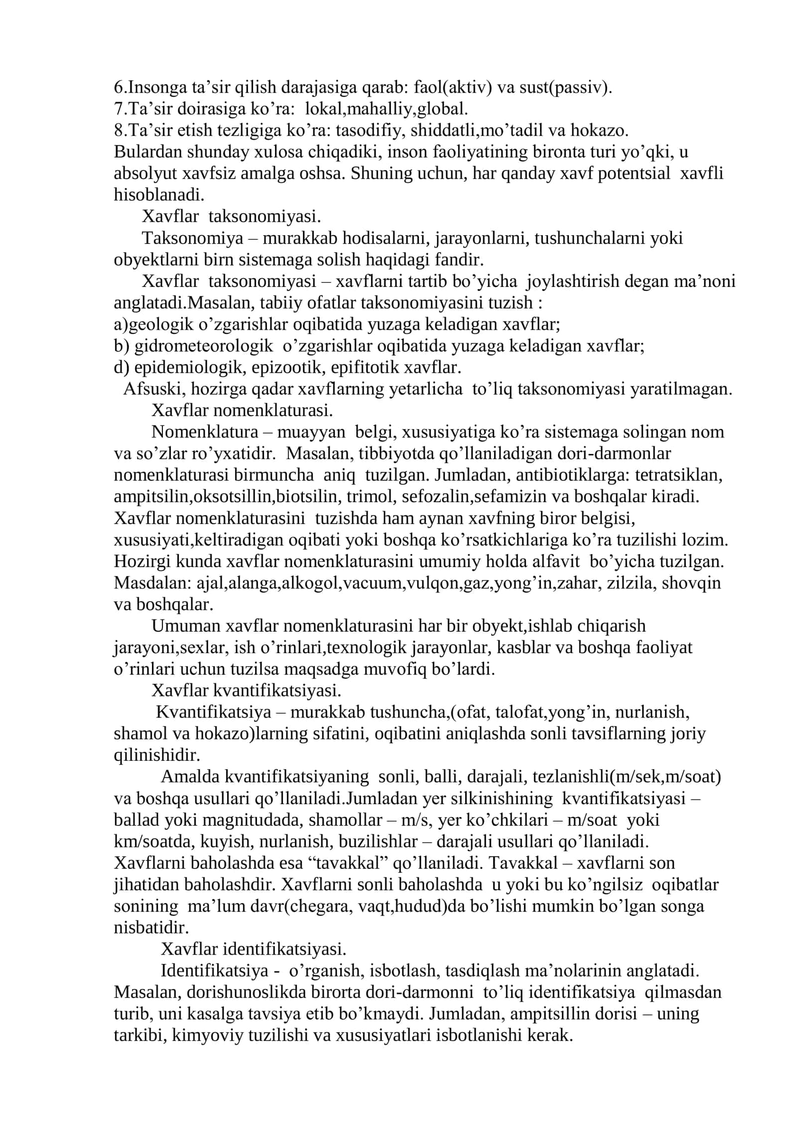 Faoliyat xavfsizligini tahlil qilish 3