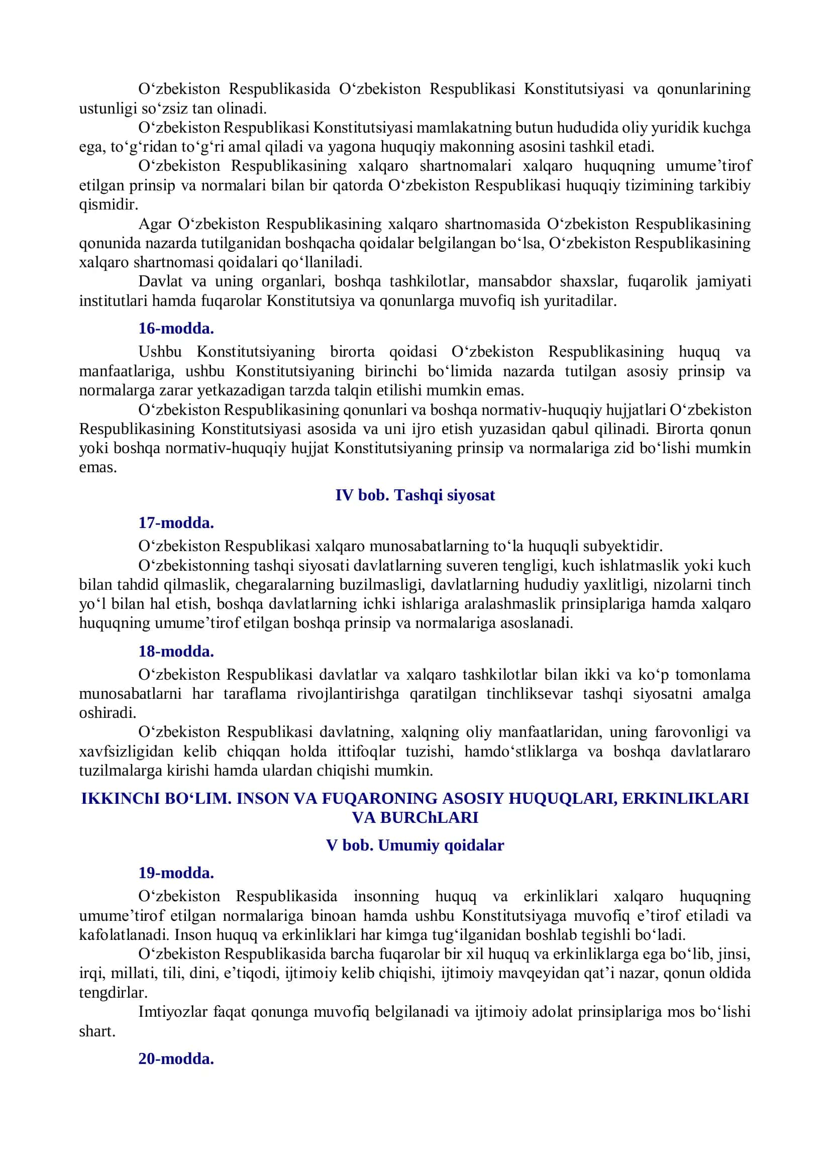 O‘ZBEKISTON RESPUBLIKASI KONSTITUTSIYASI 3