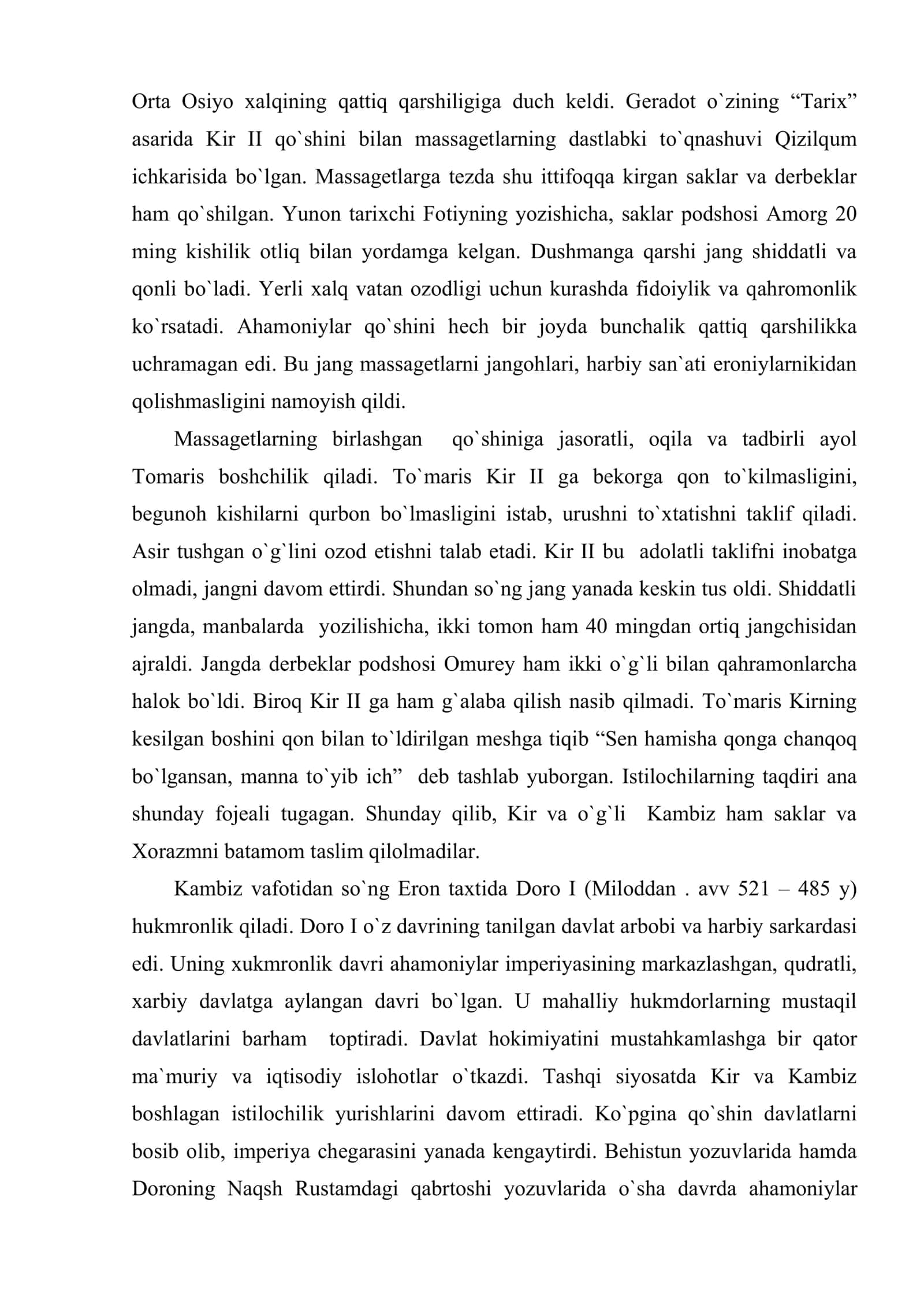 Eron Ahamoniylar hukmronligi yillarida Xorazm 3