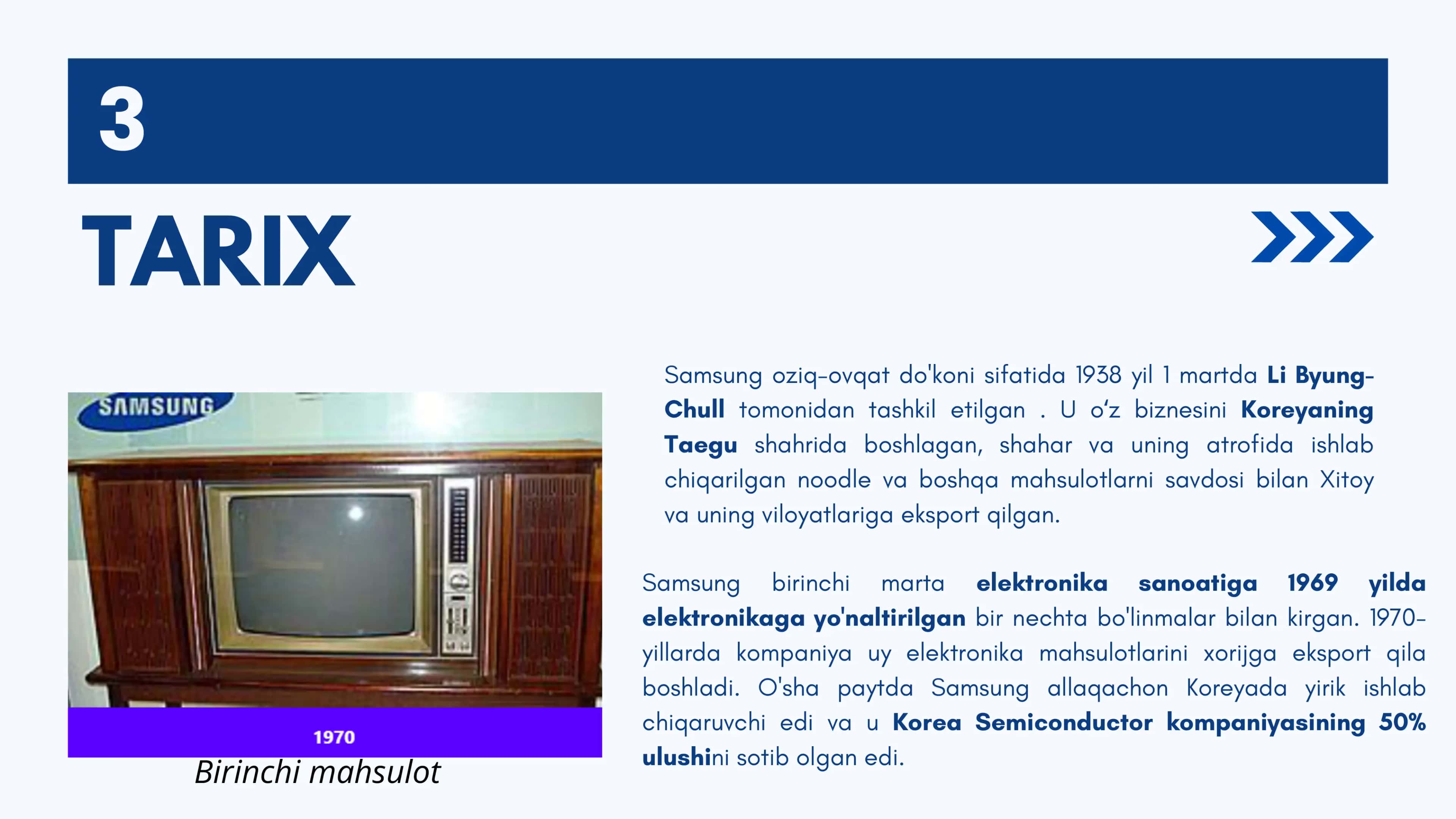 Samsung kompaniyasining  umumiy tahlili 3