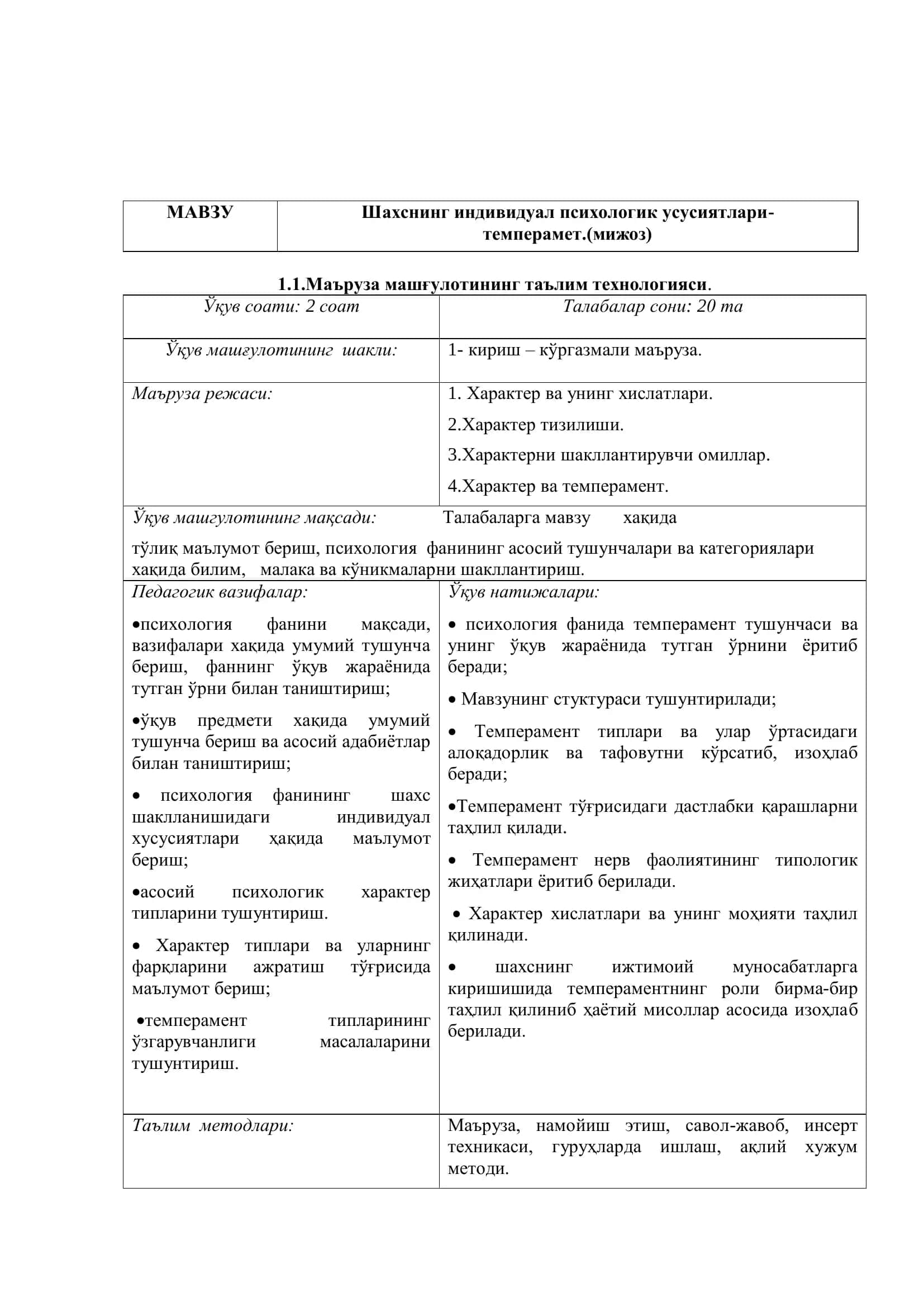 Шахснинг индивидуал психологик хусусиятлари-темперамент 3