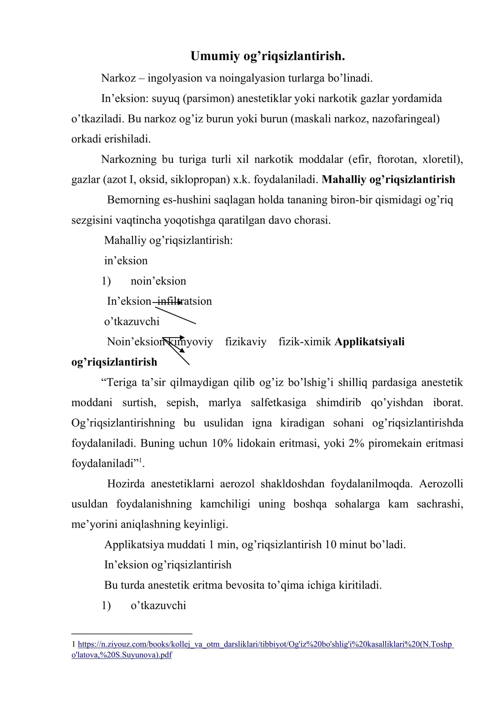 Yuz–jag’ sohasida ko’llaniluvchi og’riqsizlantirish usullari 3