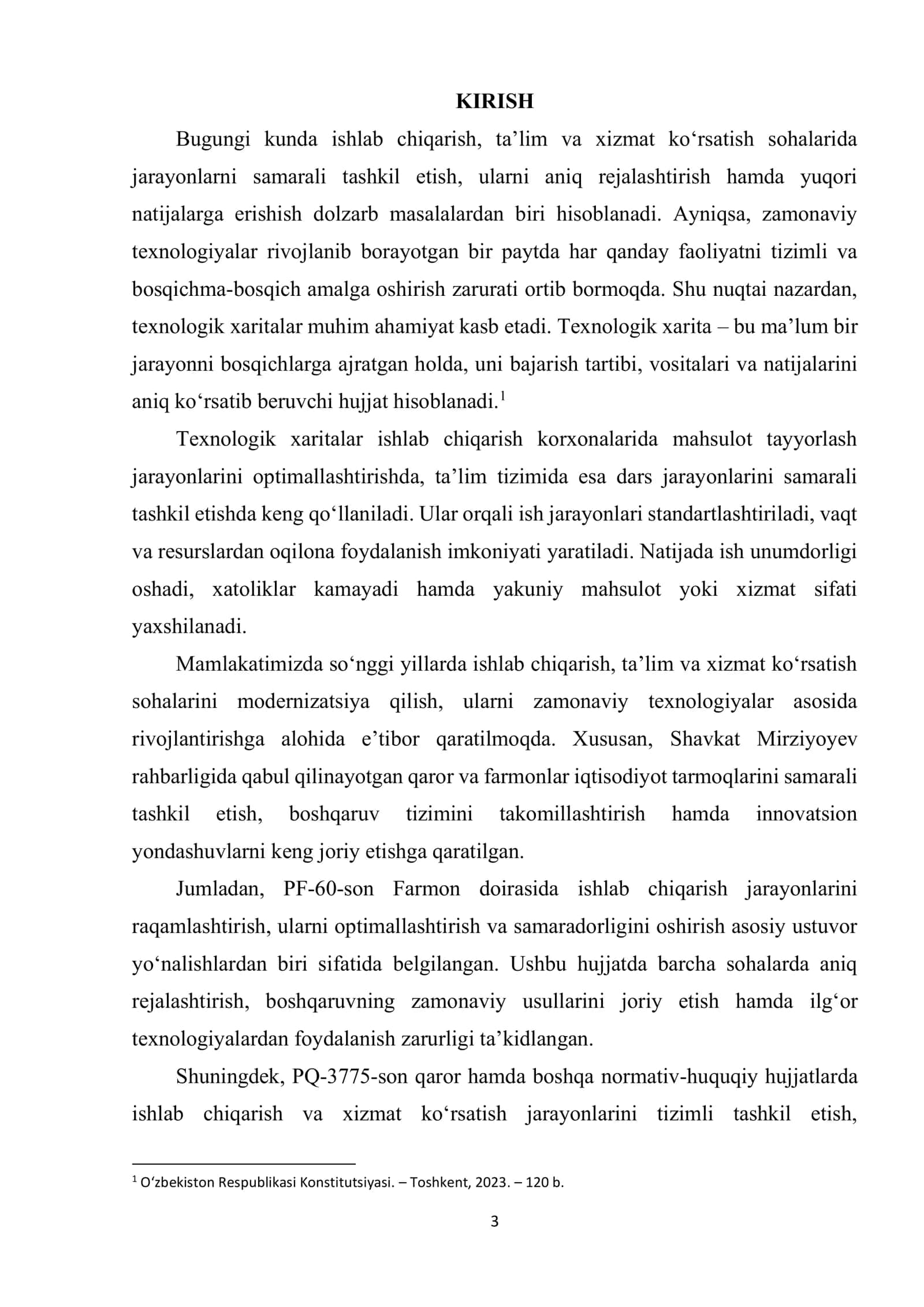 TEXNOLOGIK XARITA VA UNI TAYYORLASH 3