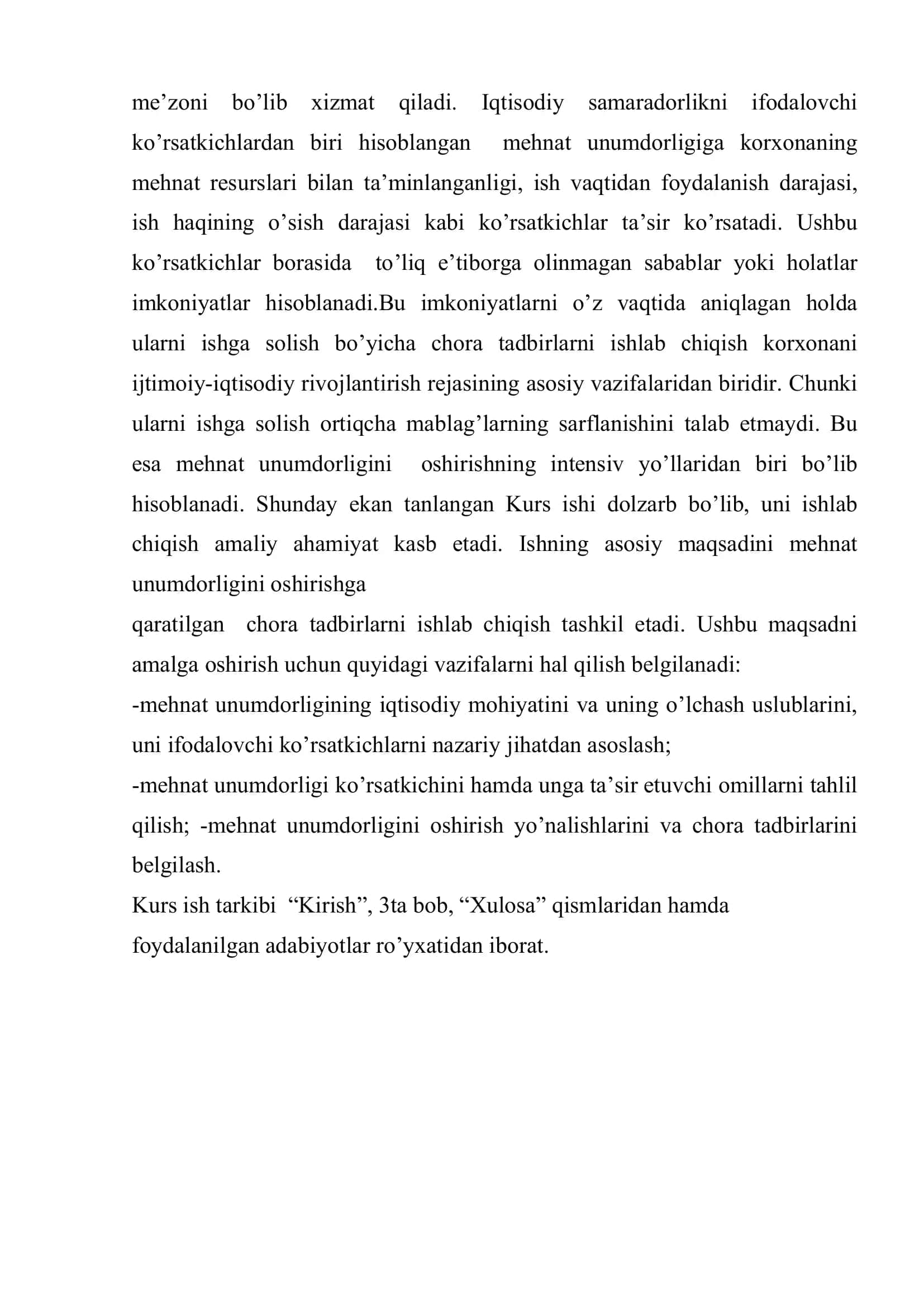 Mehnat unumdorligi va uning hajmiga ta'sir qiluvchi omillar 3